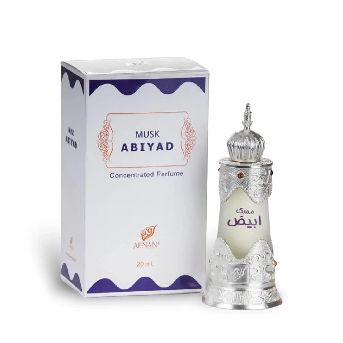 Musk Abiyad Concentrated 20ml Perfume Oil by Afnan perfume oil bottle