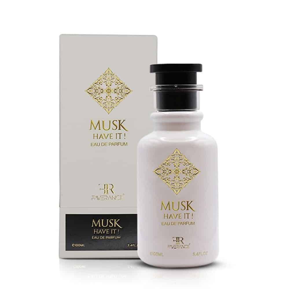 Musk Have It 100ml Eau de Parfum by Faverance fragrance bottle