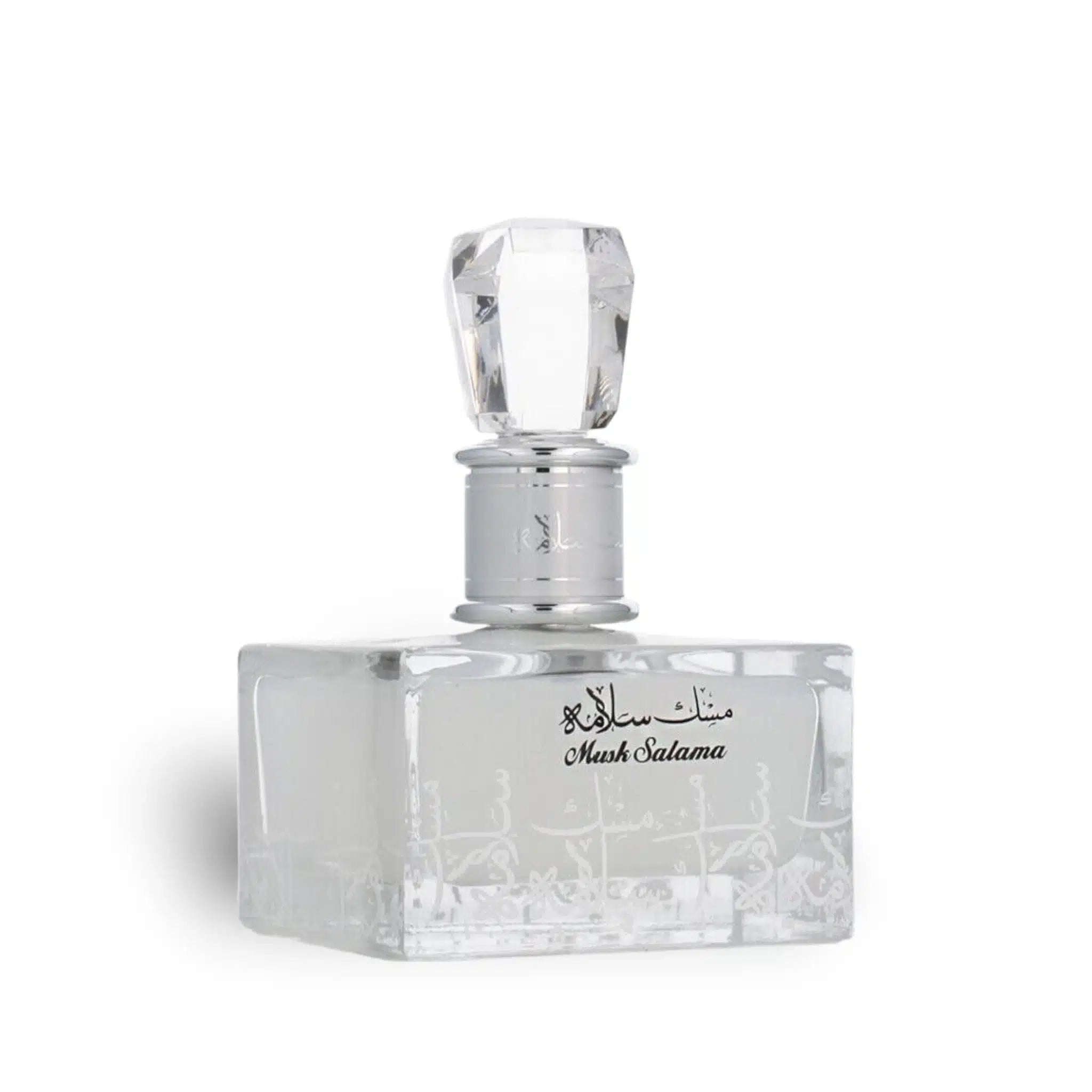 Musk Salama 100ml Eau de Parfum by Lattafa perfume bottle close up
