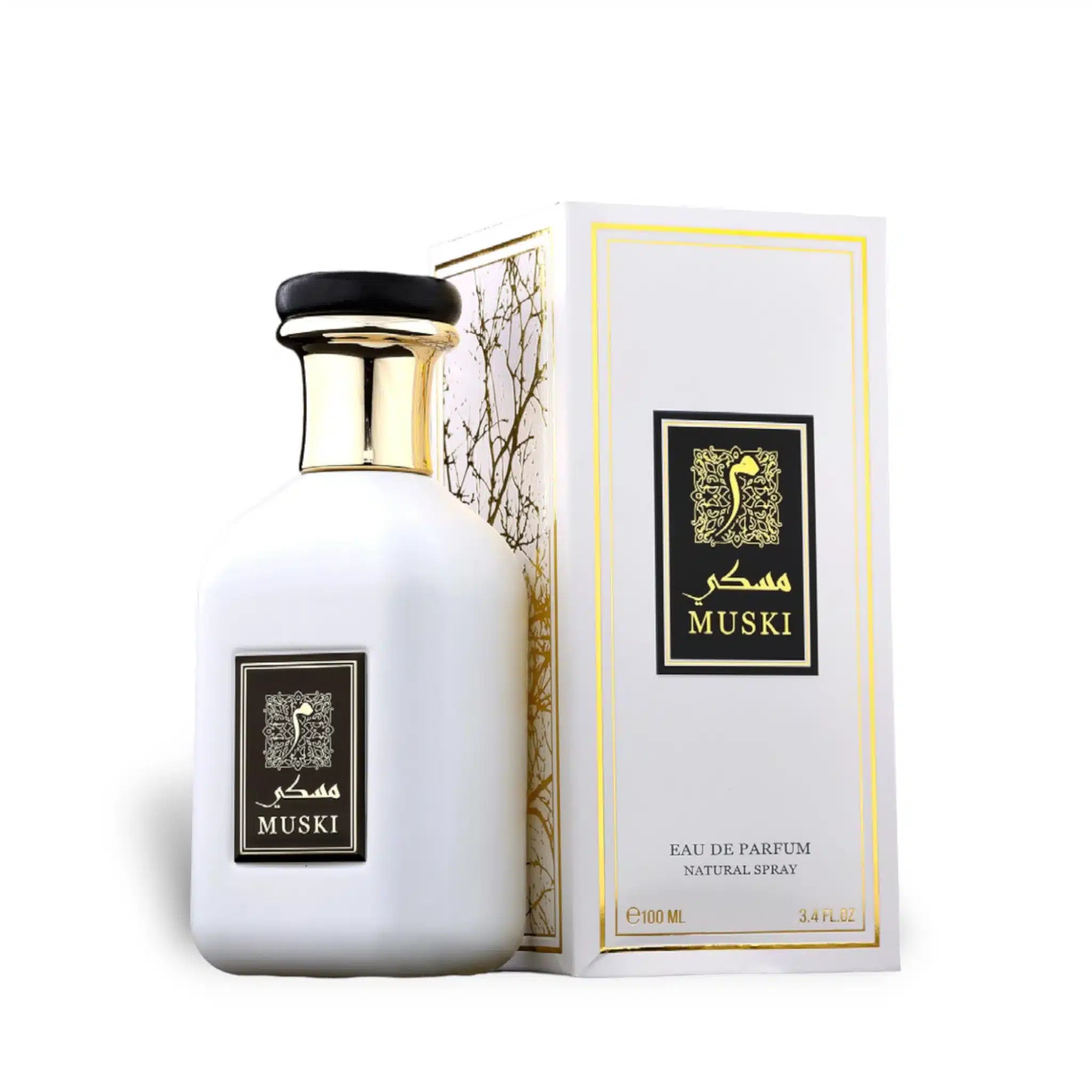 Muski 100ml Eau de Parfum by Athoor Al Alam bottle and box