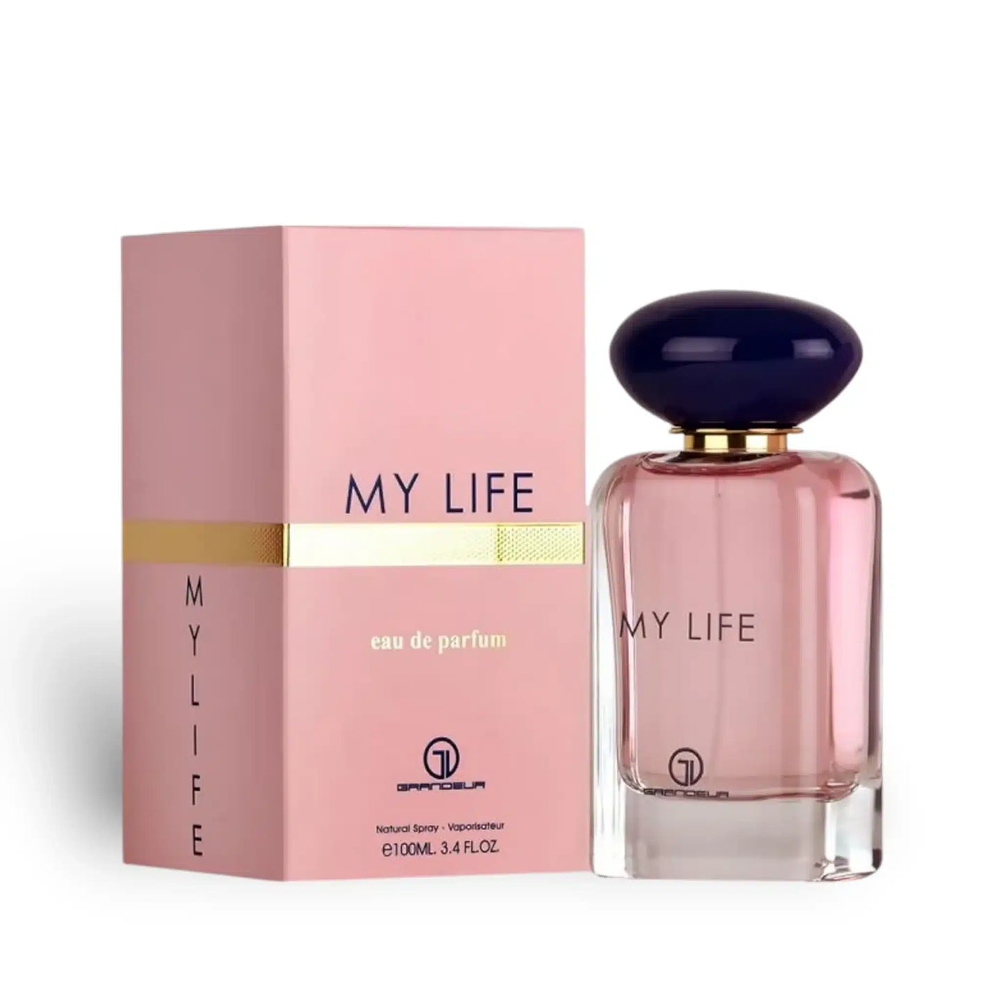 My Life 100ml Eau de Parfum by Grandeur Perfumes bottle and box