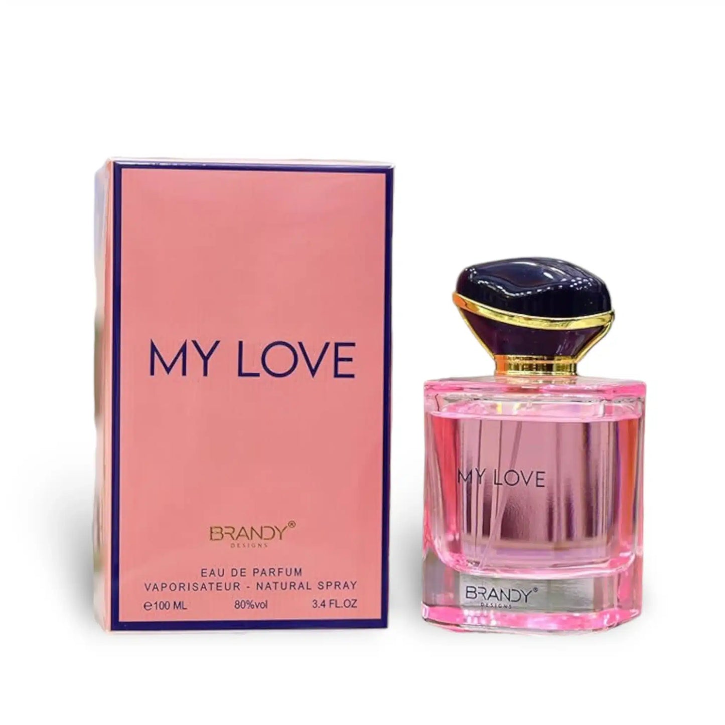 My Love 100ml Eau de Parfum by Brandy Designs bottle and box