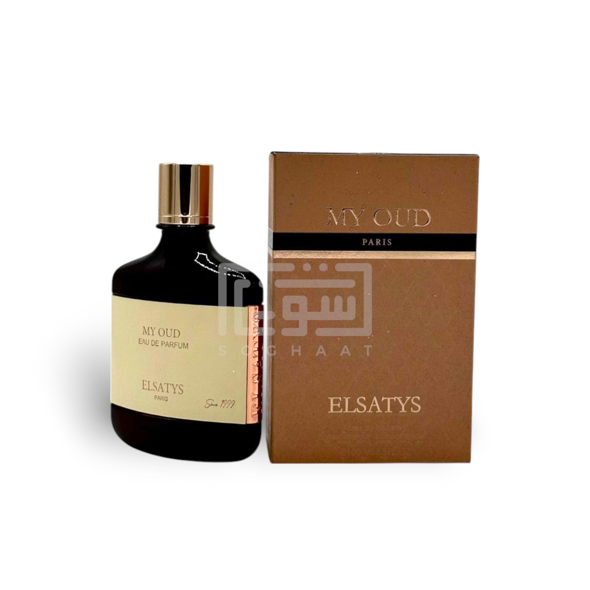 My Oud (Elsatys Leather Collection) 100ml Eau de Parfum by Parisis Parfums bottle and box