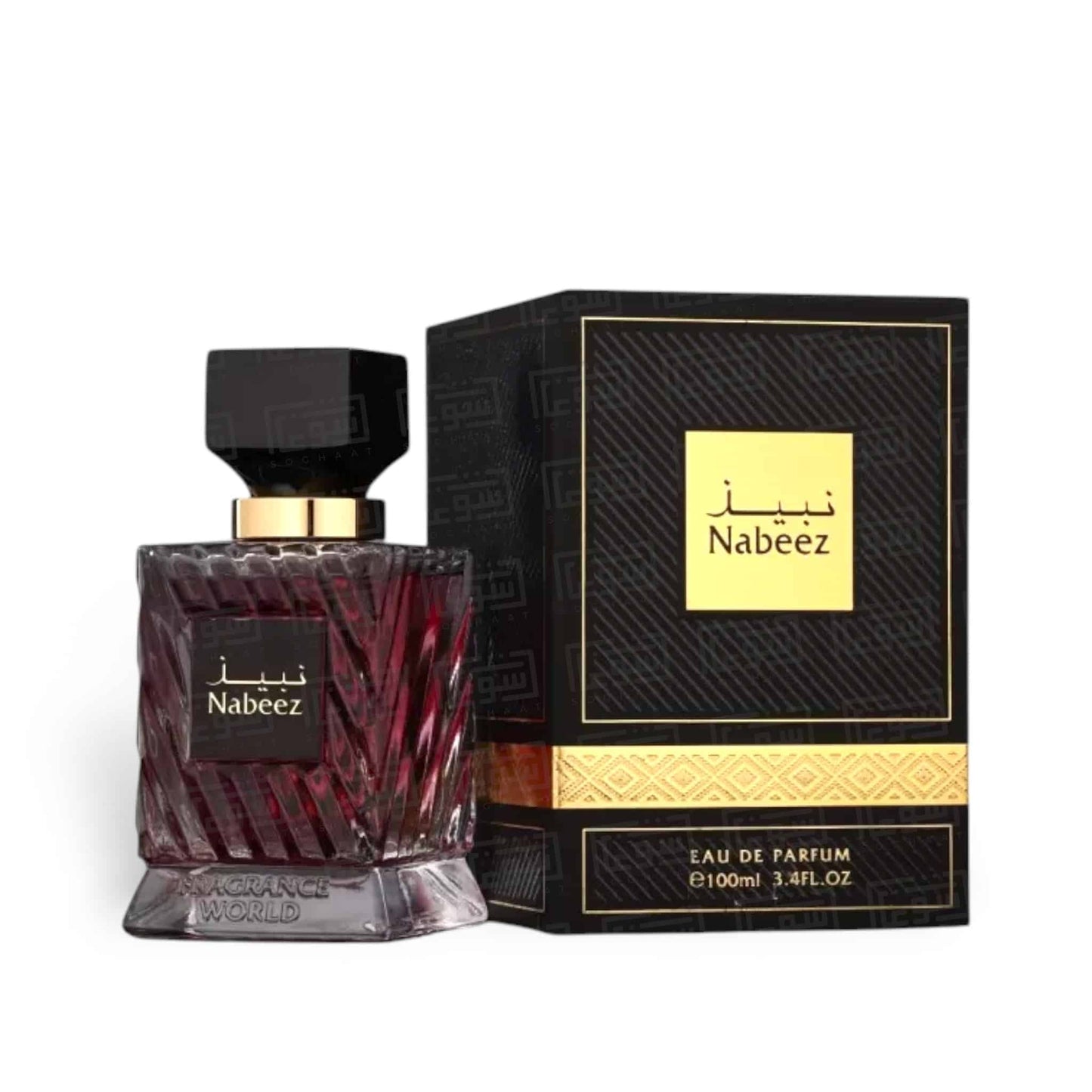 Nabeez 100ml Eau de Parfum by Fragrance World perfume bottle close up