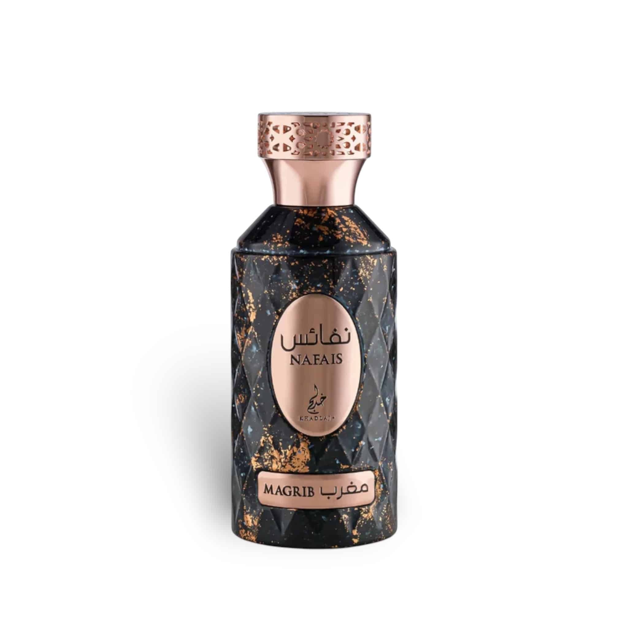 Nafais Magrib 100ml Eau de Parfum by Khadlaj fragrance packaging front view