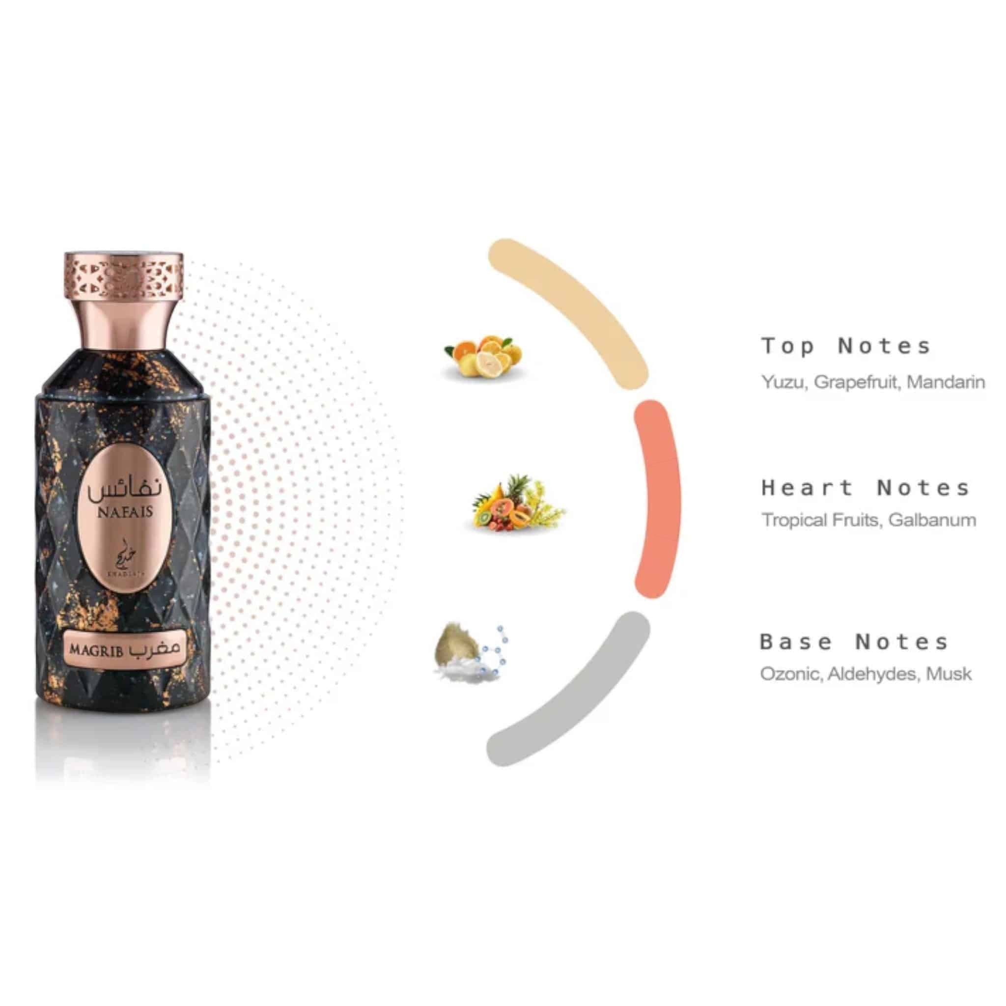 Nafais Magrib 100ml Eau de Parfum by Khadlaj Arabian perfume product image