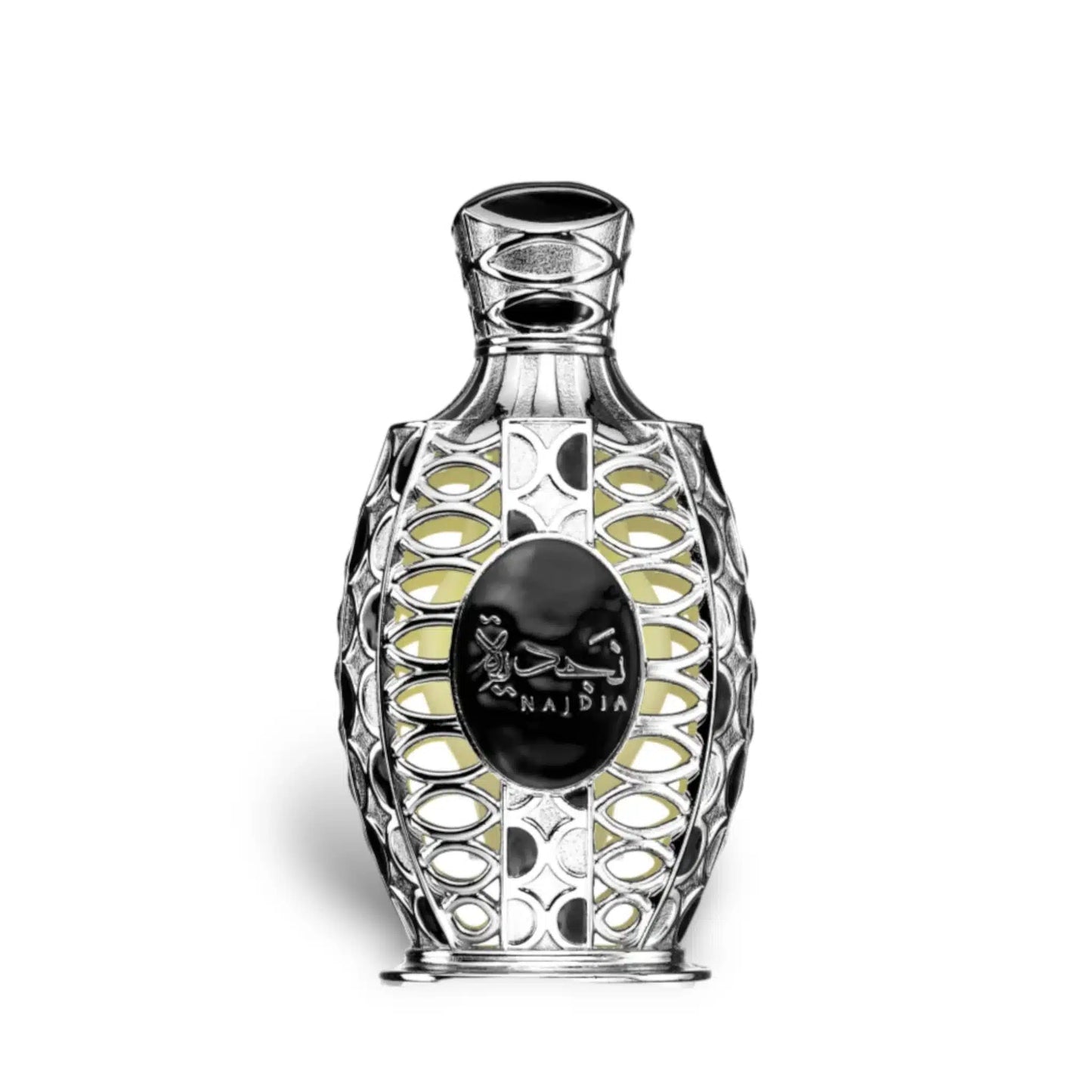 Najdia Concentrated 25ml Perfume Oil by Lattafa attar packaging front view