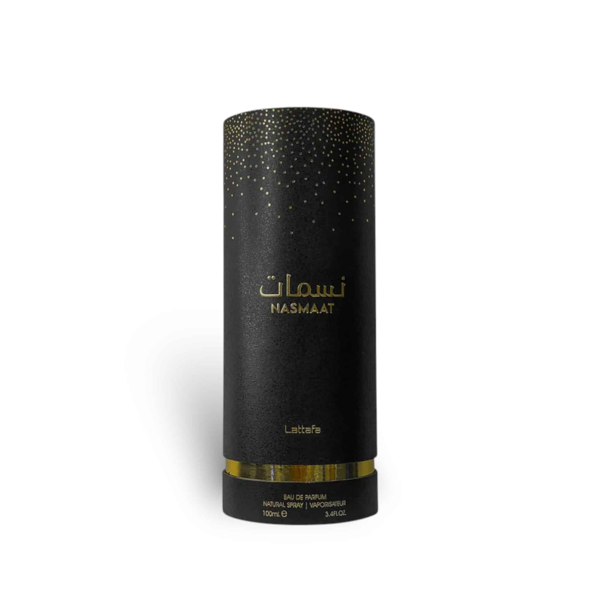 Nasmaat 100ml Eau de Parfum by Lattafa perfume bottle close up