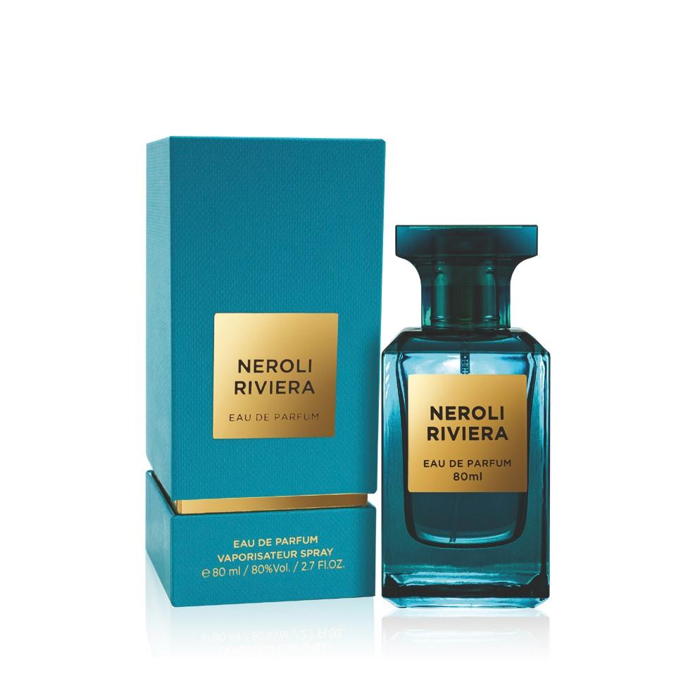 Neroli Riviera 80ml Eau de Parfum by Fragrance World bottle and box