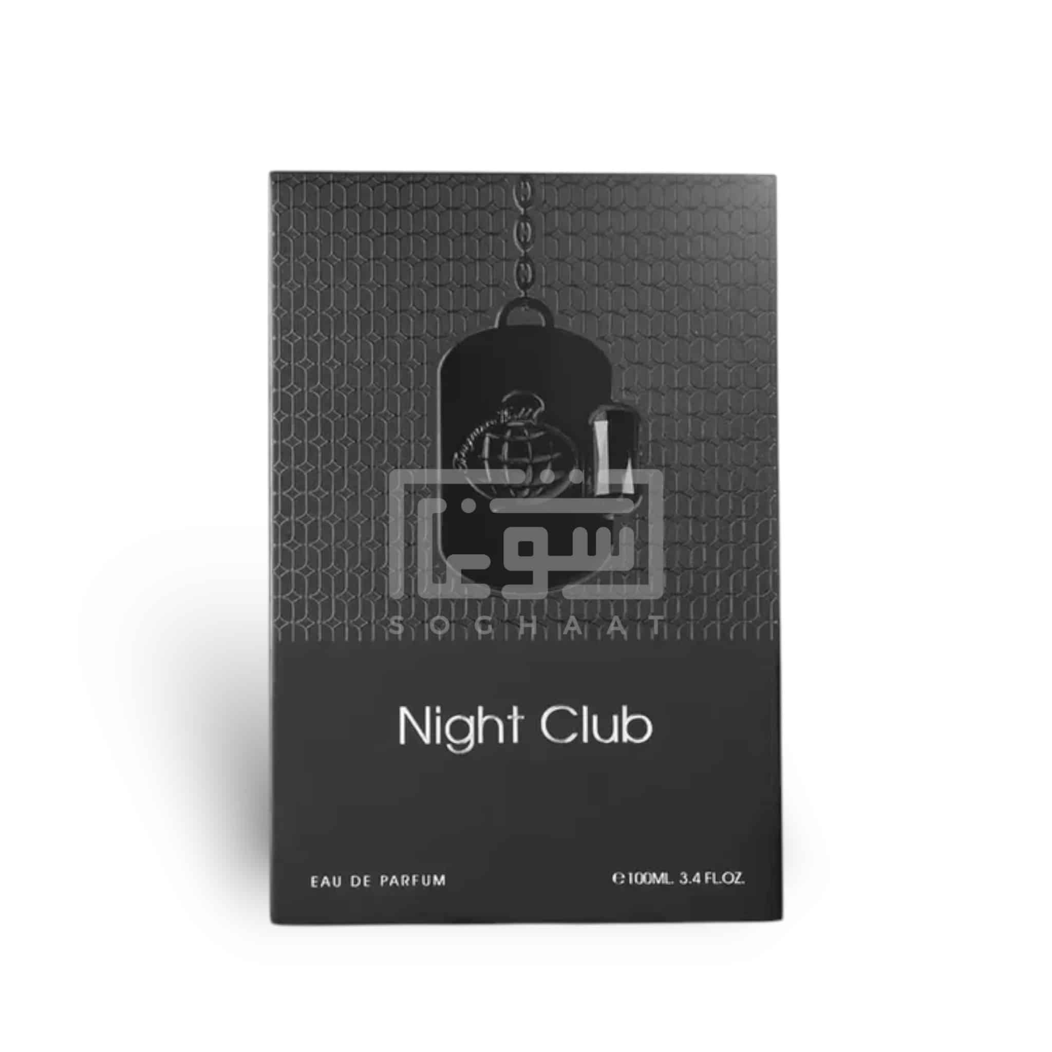 Night Club 100ml Eau de Parfum by Fragrance World fragrance packaging front view