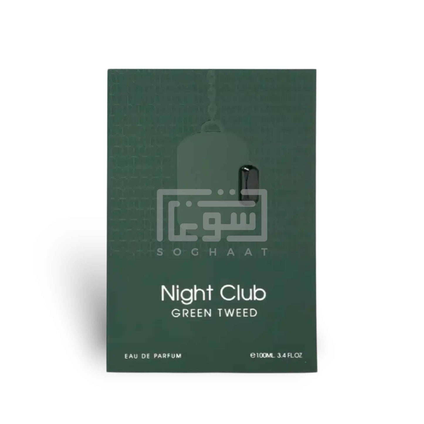 Night Club Green Tweed 100ml Eau de Parfum by Fragrance World bottle and box