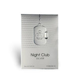 Night Club Silver 100ml Eau de Parfum by Fragrance World perfume bottle close up