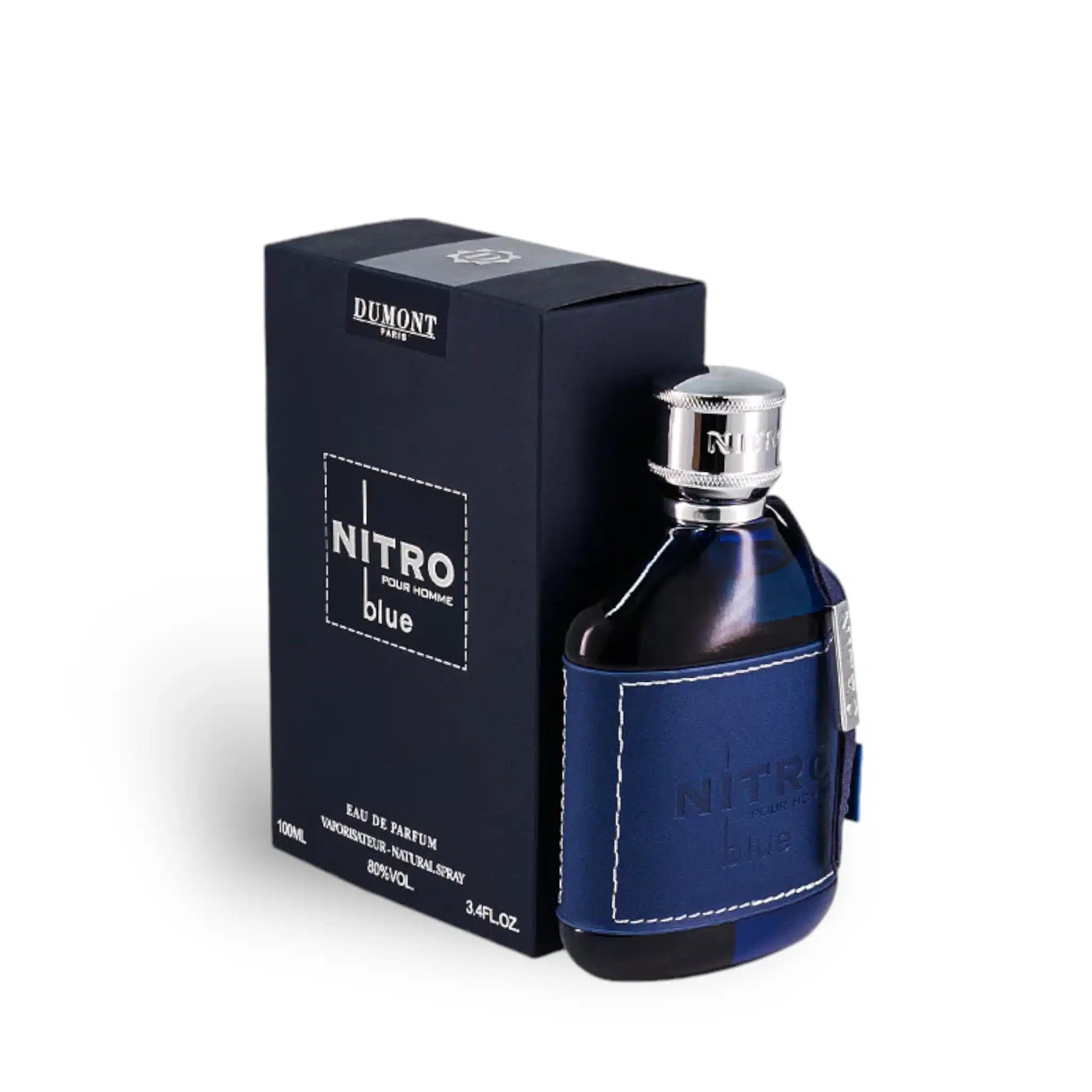 Nitro Blue 100ml Eau de Parfum by Dumont Paris bottle and box
