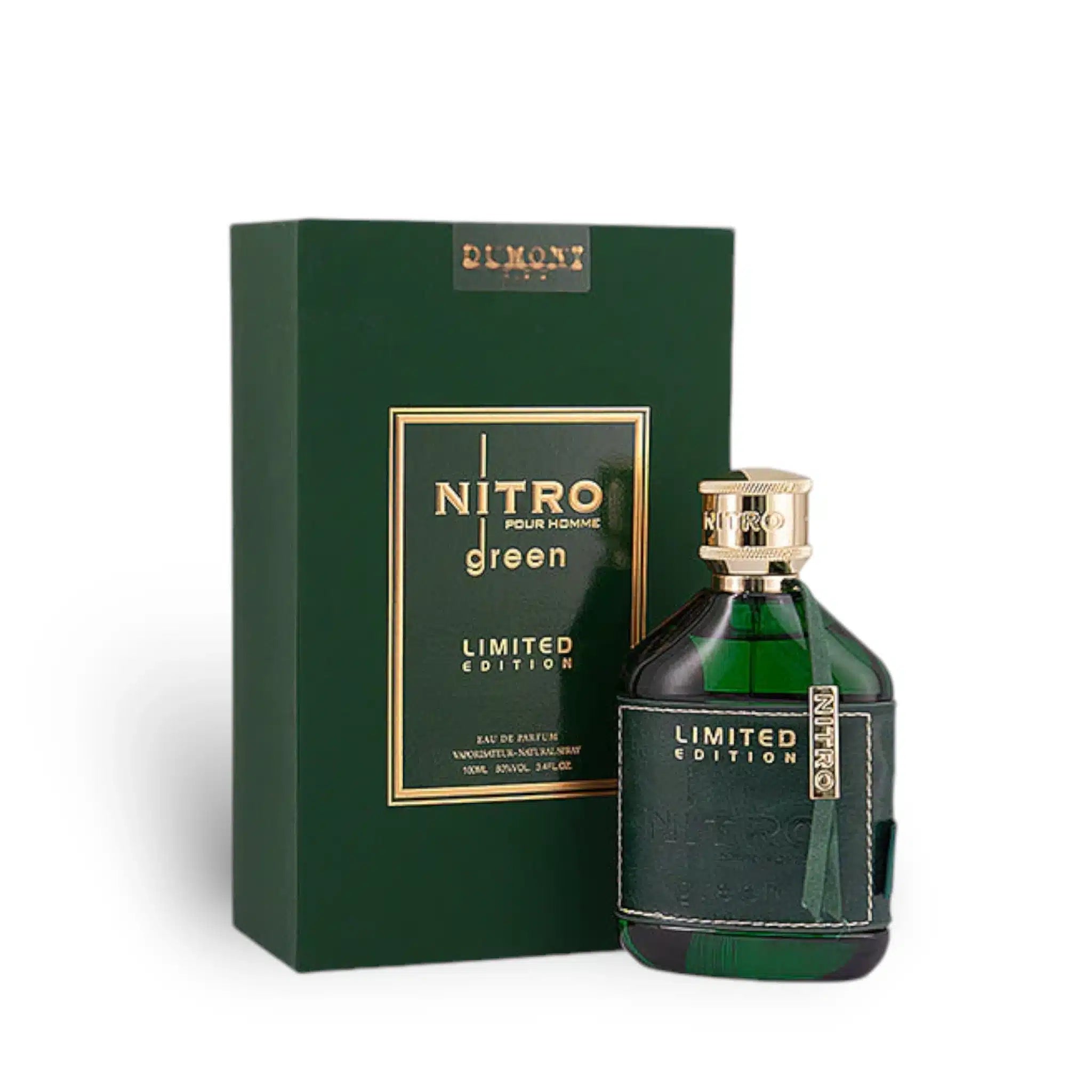 Nitro Green Limited Edition 100ml Eau de Parfum by Dumont Paris bottle and box