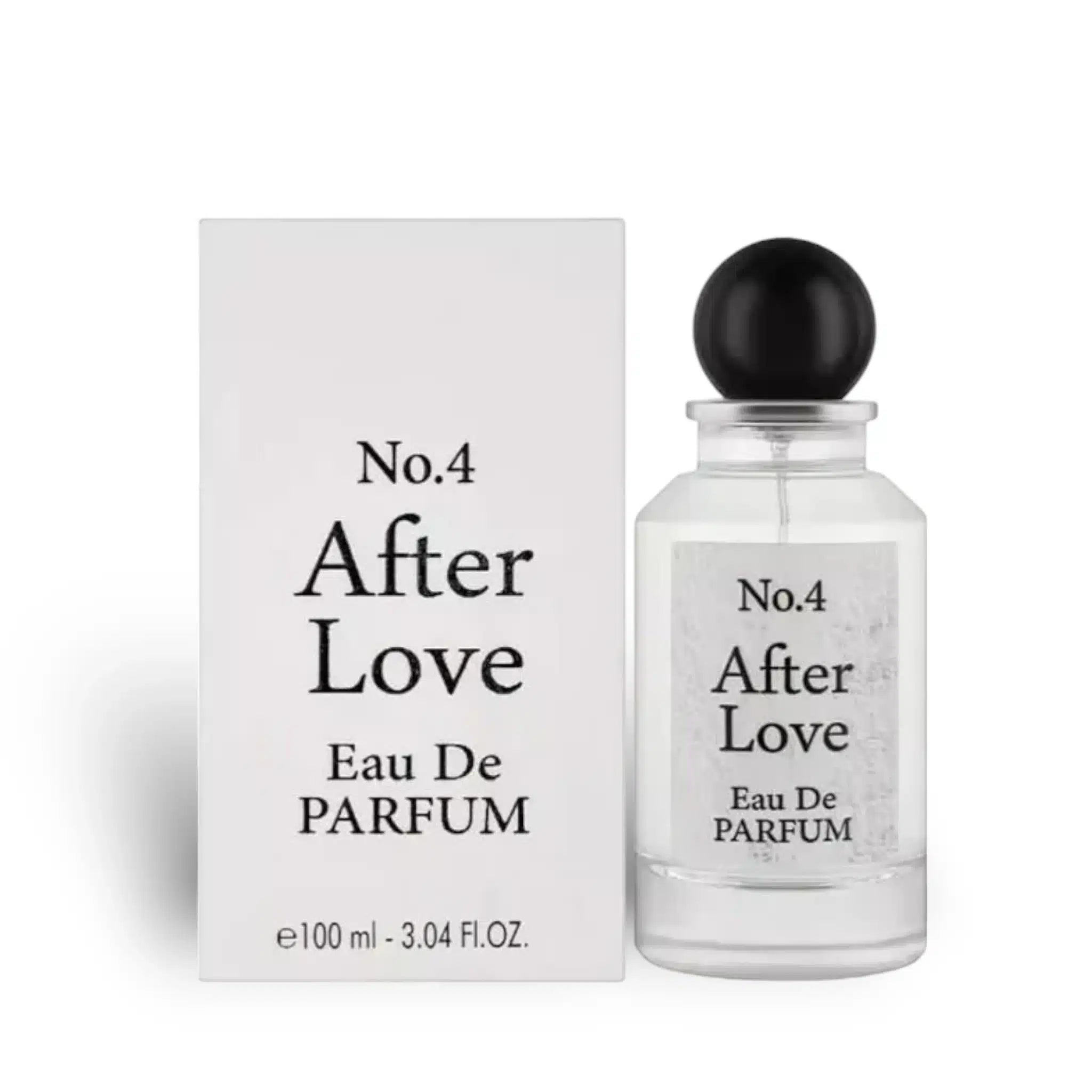 No.4 After Love 100ml Eau de Parfum by Fragrance World bottle and box