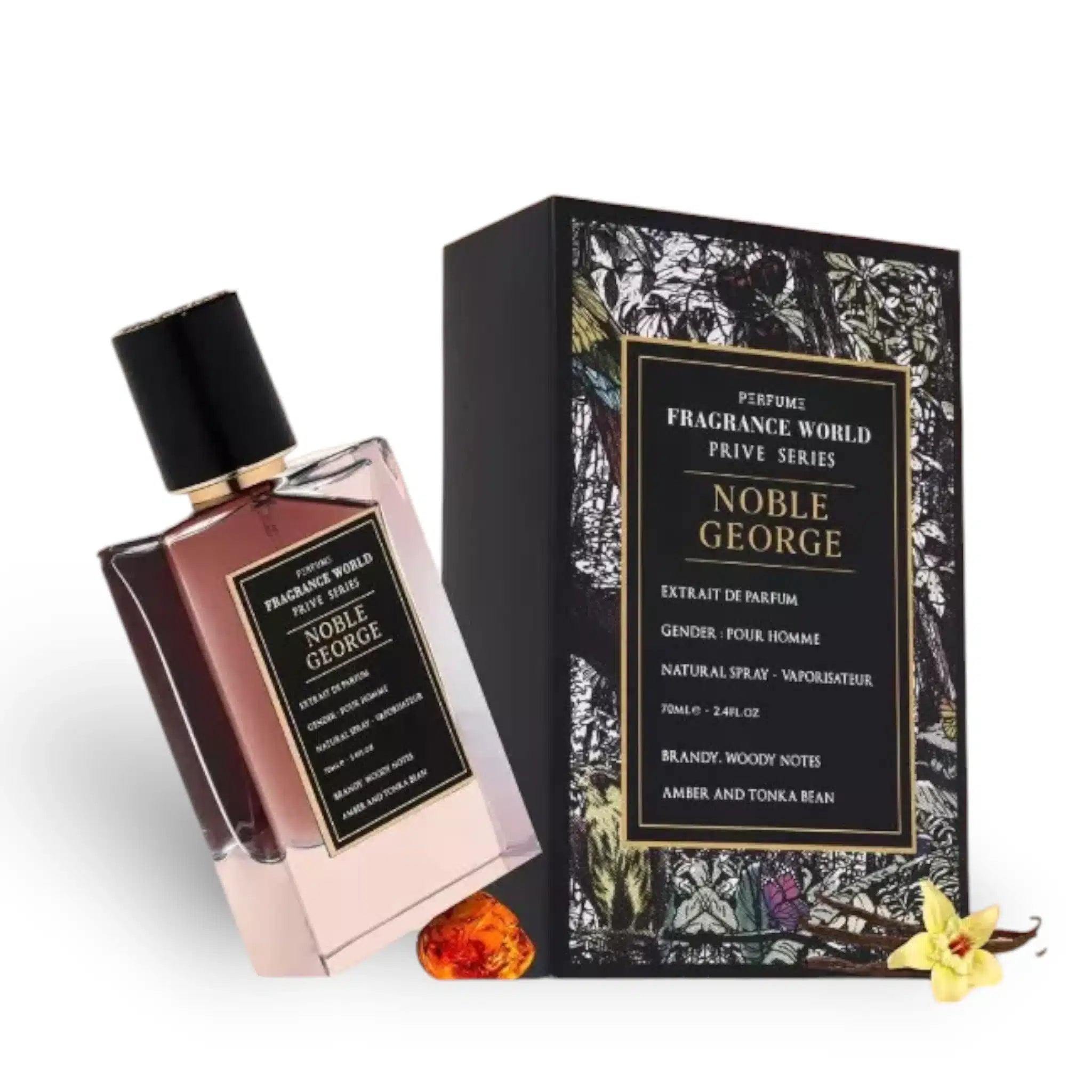 Noble George (Prive Series) 70ml Eau de Parfum by Fragrance World bottle and box