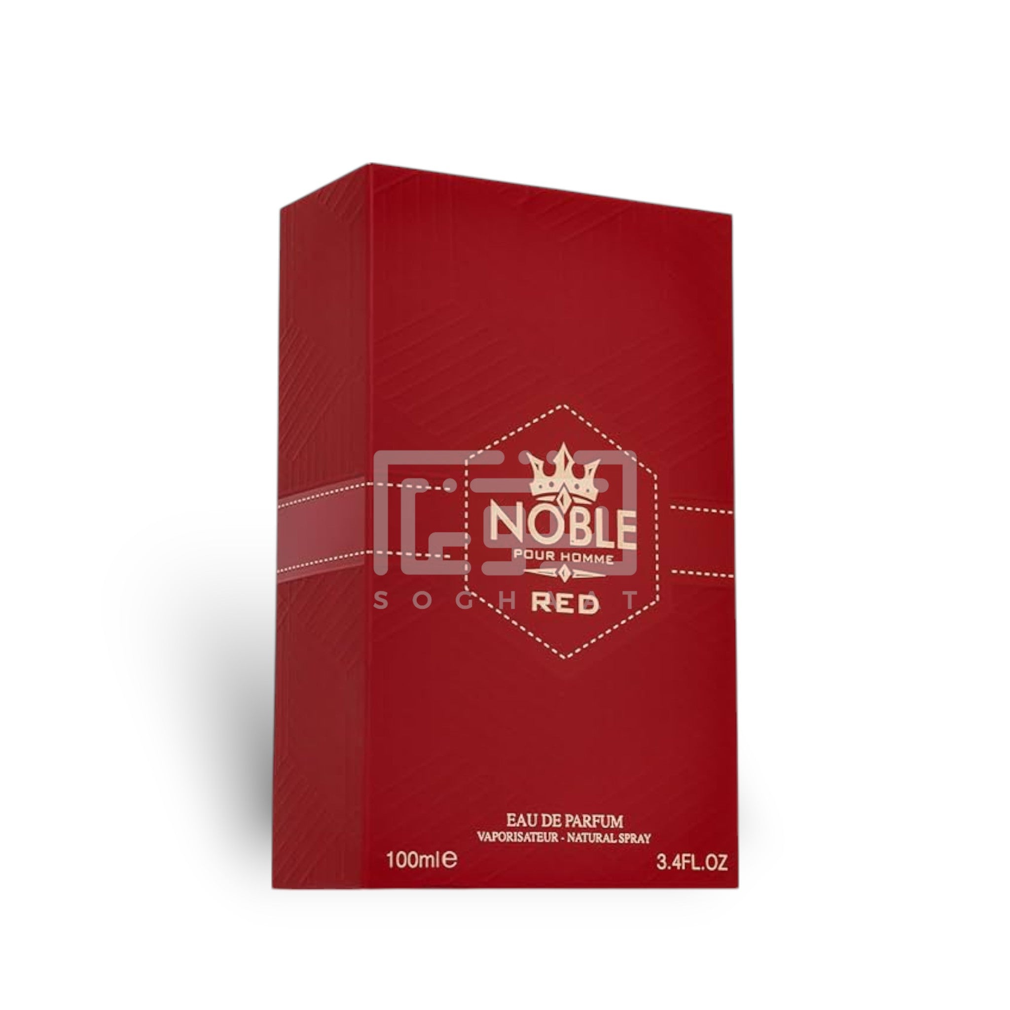 Noble Red Pour Homme 100ml Eau de Parfum by Fragrance World perfume bottle close up