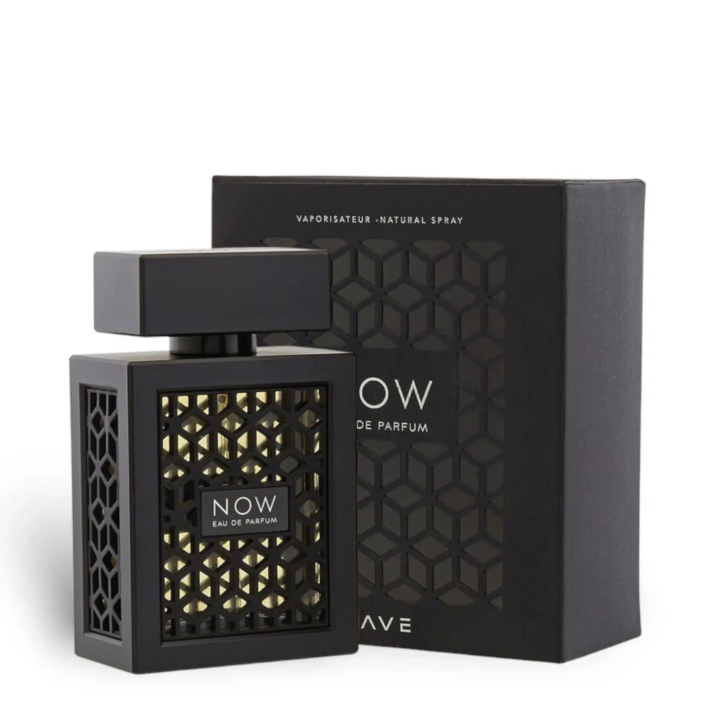 Now 100ml Eau de Parfum by Lattafa bottle and box