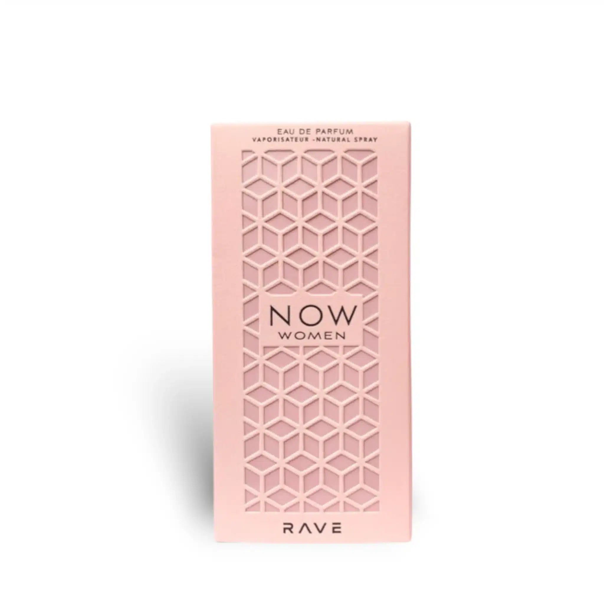 Now Women 100ml Eau de Parfum by Lattafa fragrance packaging front view