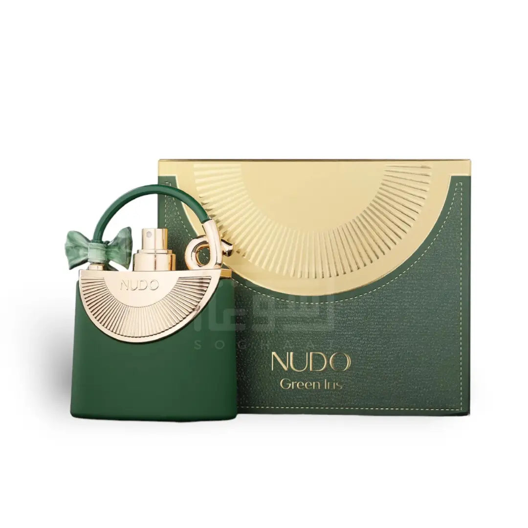 Nudo Green Iris Eau de Parfum by Fragrance World bottle and box