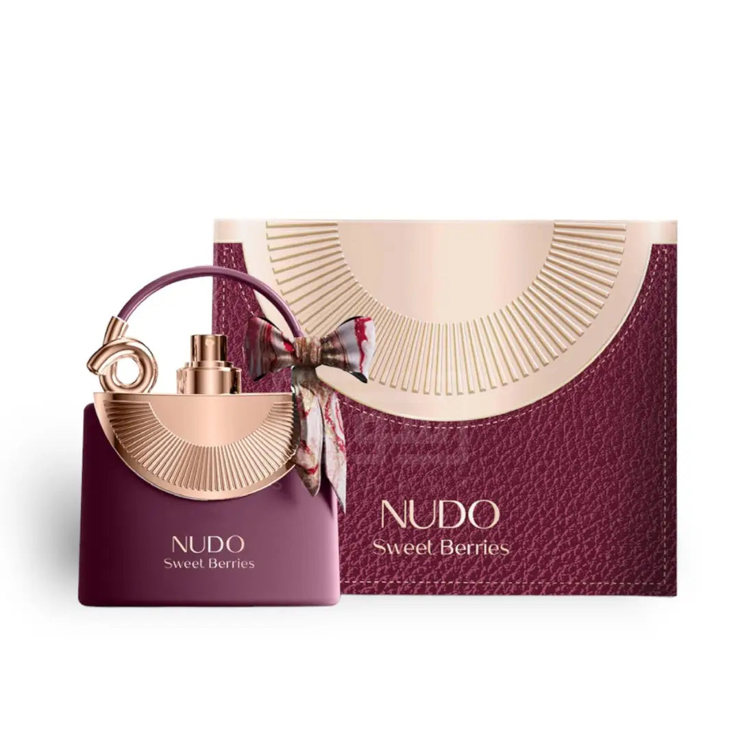 Nudo Sweet Berries Eau de Parfum by Fragrance World bottle and box