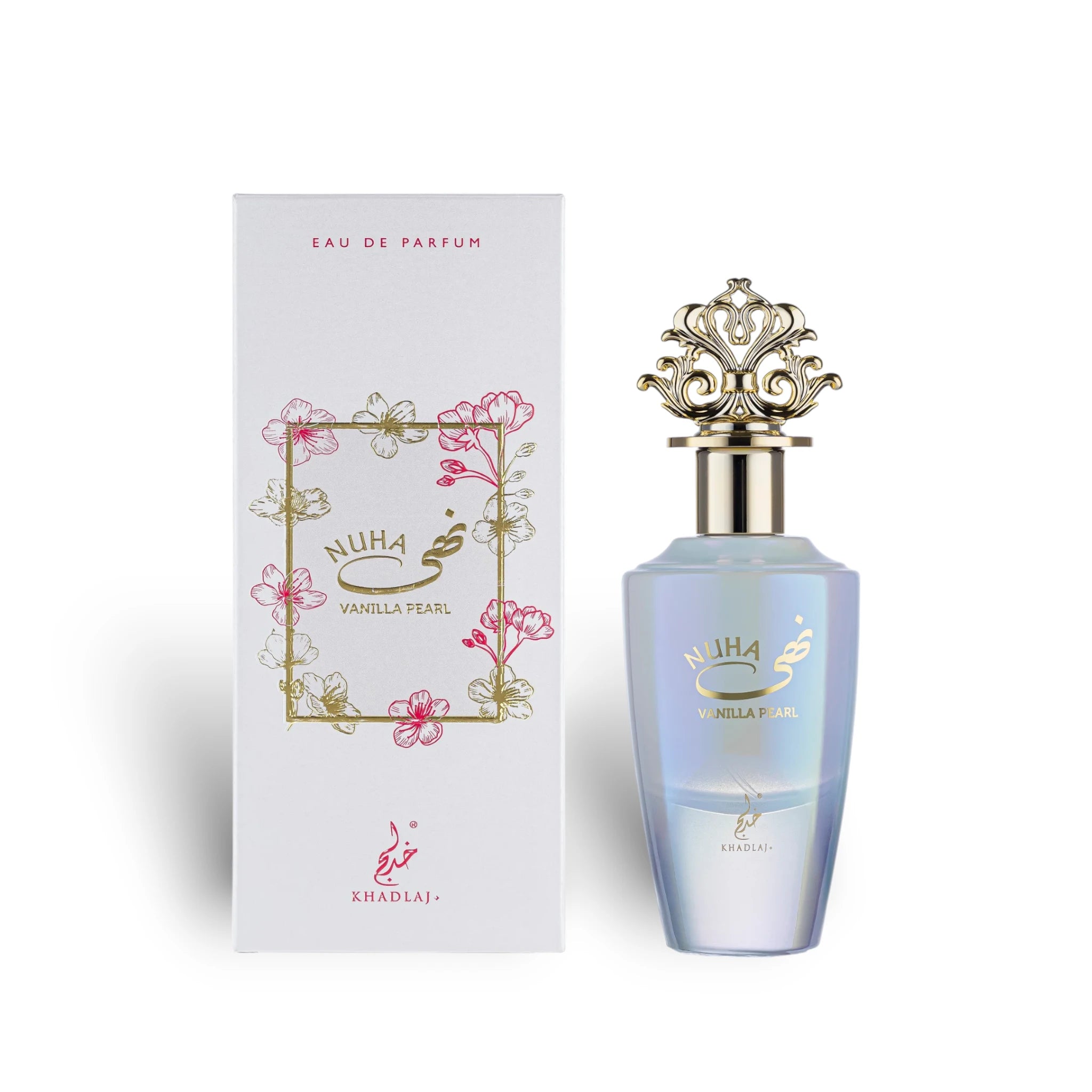 Nuha Vanilla Pearl 85ml Eau de Parfum by Khadlaj bottle and box