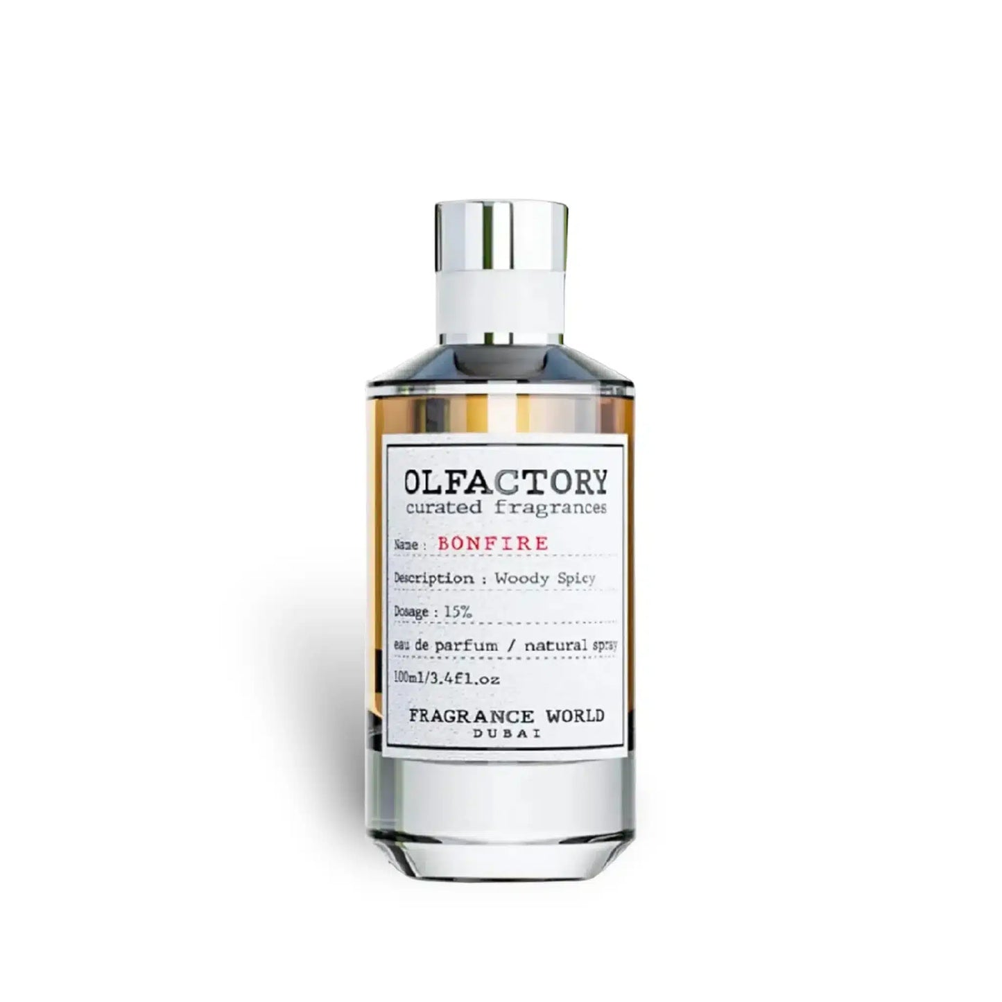 Olfactory Bonfire 100ml Eau de Parfum by Fragrance World fragrance packaging front view