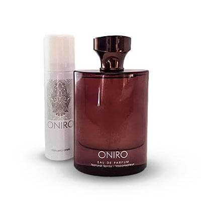 Oniro with Deo 100ml Body Spray by Fragrance World fragrance packaging front view