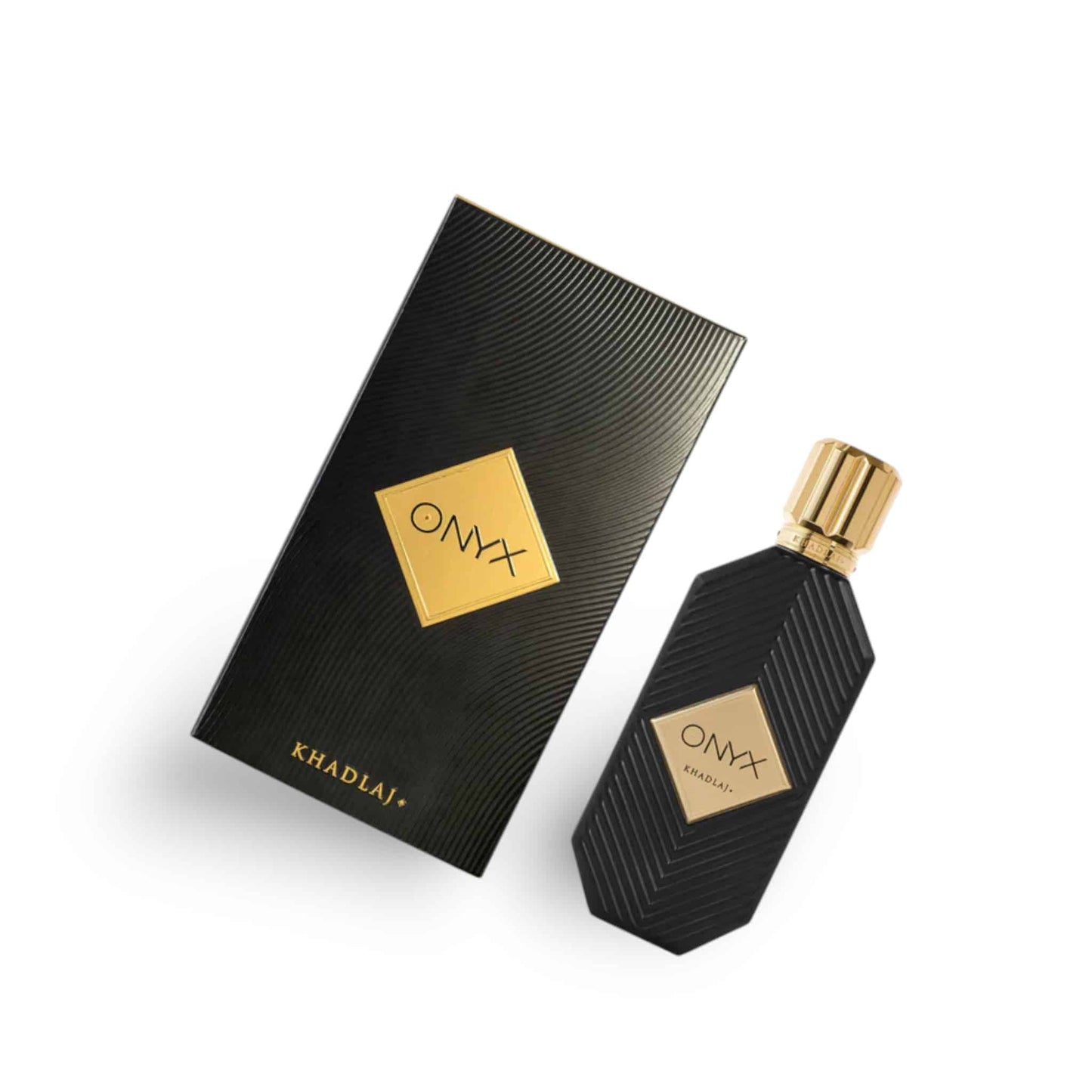 Onyx Gold 100ml Eau de Parfum by Khadlaj perfume bottle close up