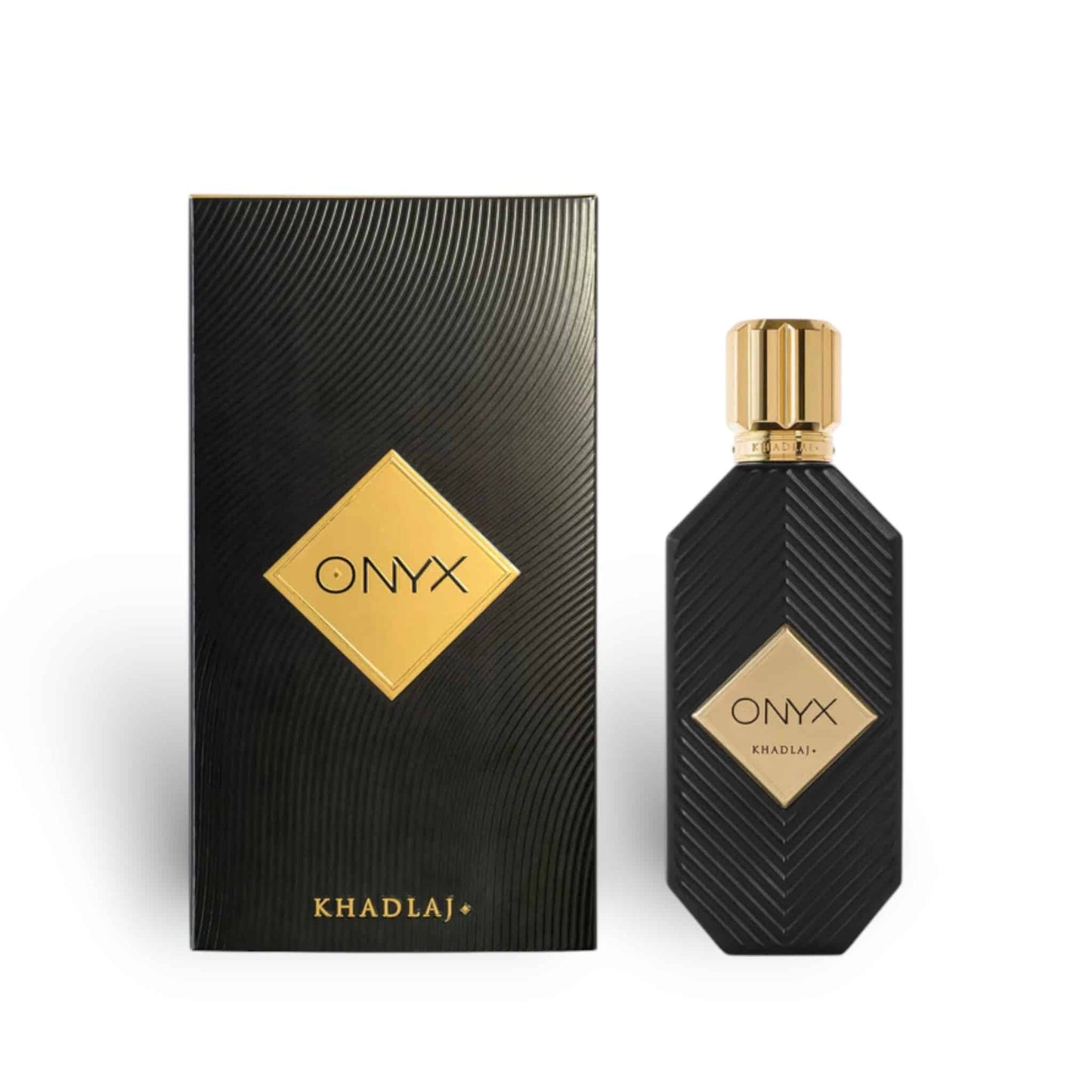 Onyx Gold 100ml Eau de Parfum by Khadlaj bottle and box