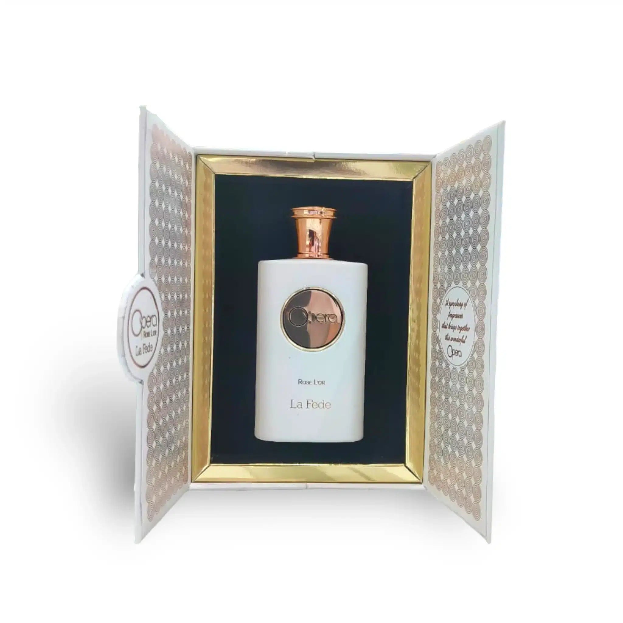 Opera Rose L'or 100ml Eau de Parfum by Khadlaj fragrance packaging front view