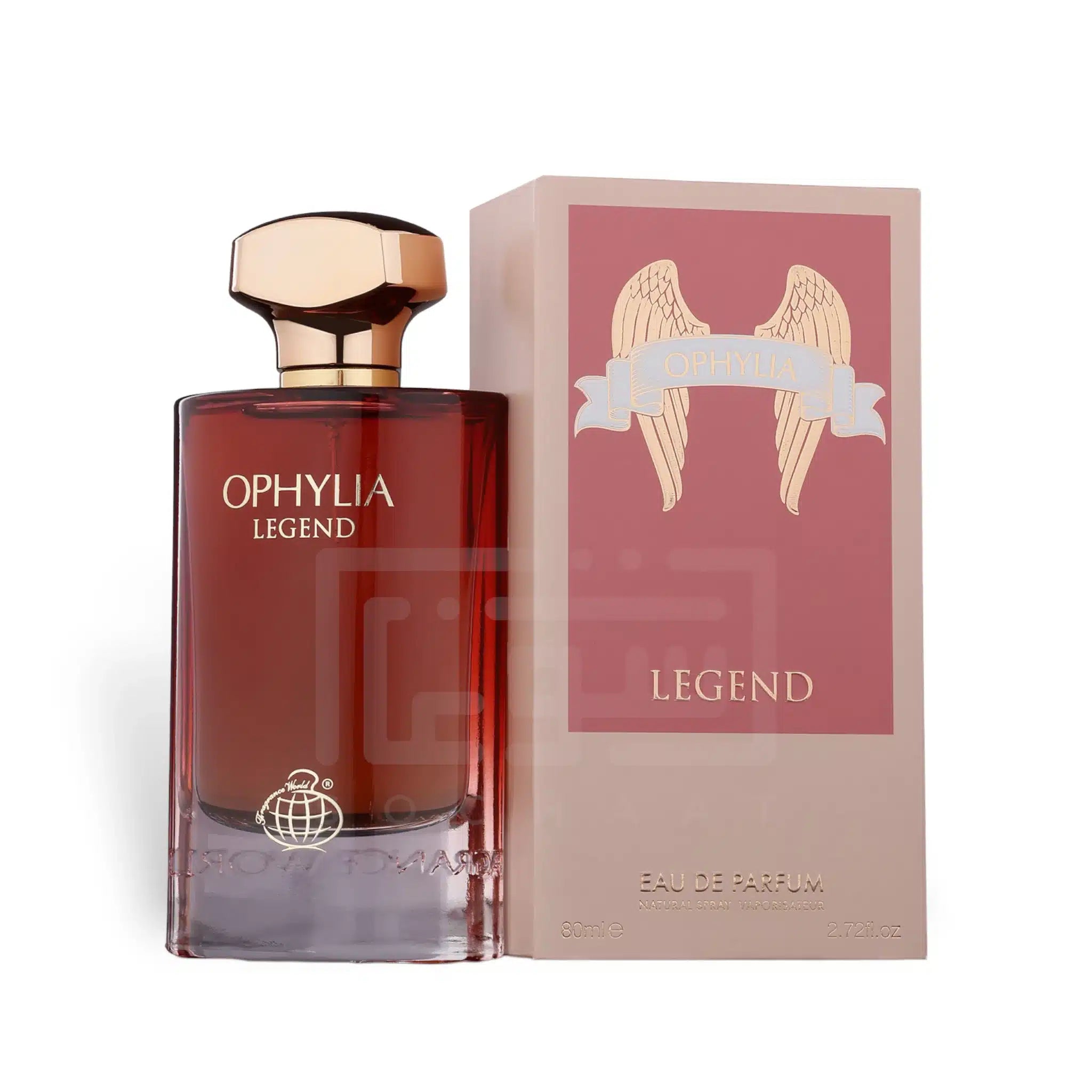 Ophylia Legend 80ml Eau de Parfum by Fragrance World bottle and box