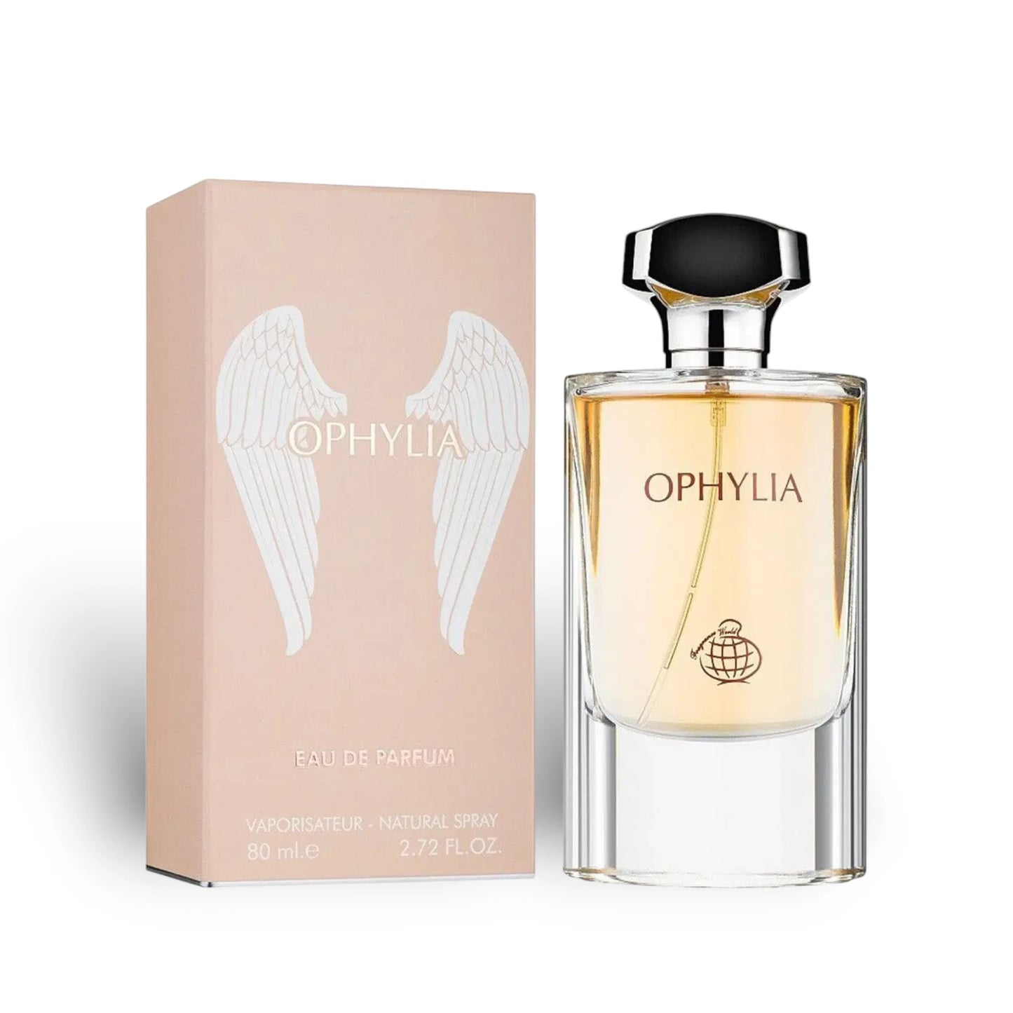 Ophylia 80ml Eau de Parfum by Fragrance World bottle and box