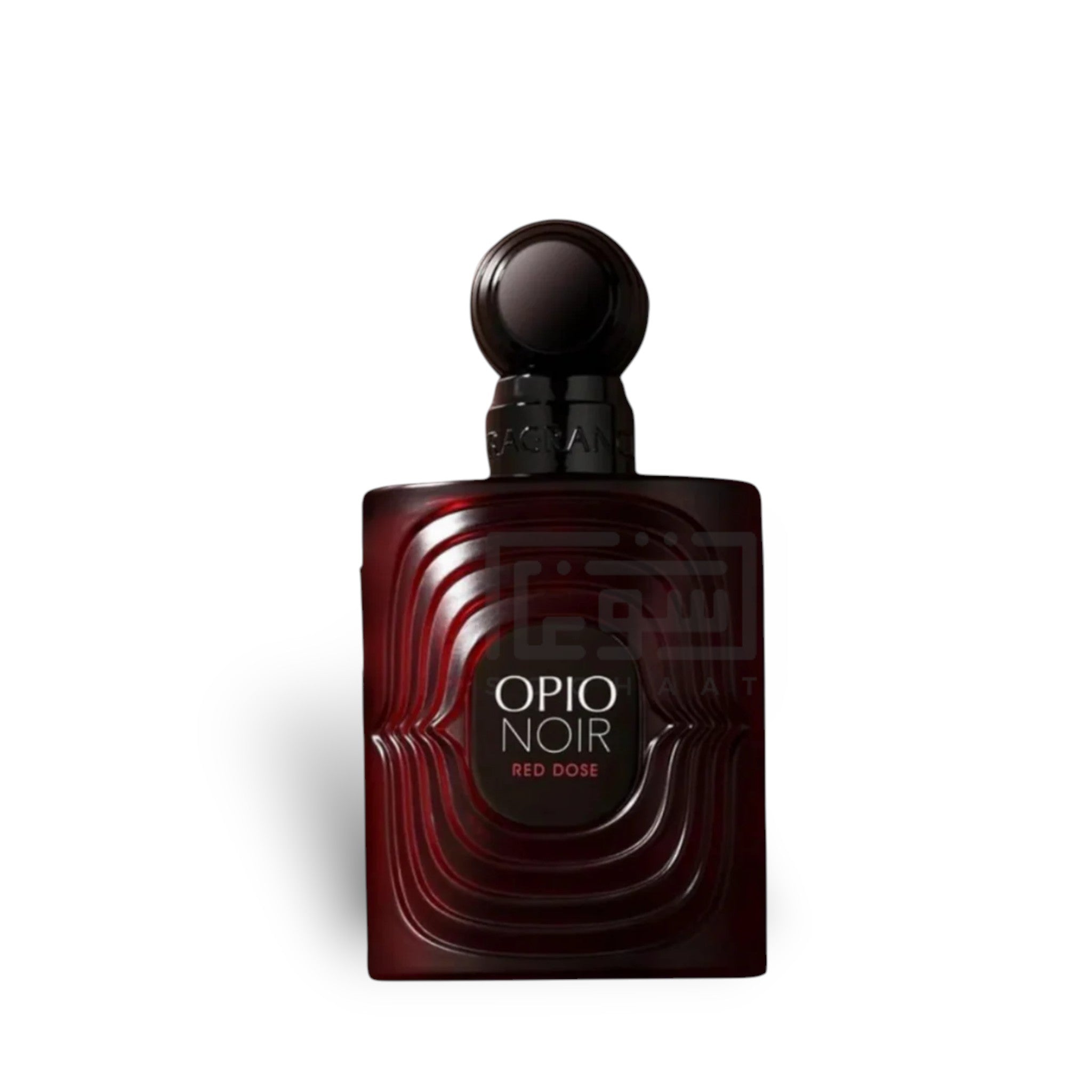 Opio Noir Red Dose 100ml Eau de Parfum by Fragrance World fragrance packaging front view