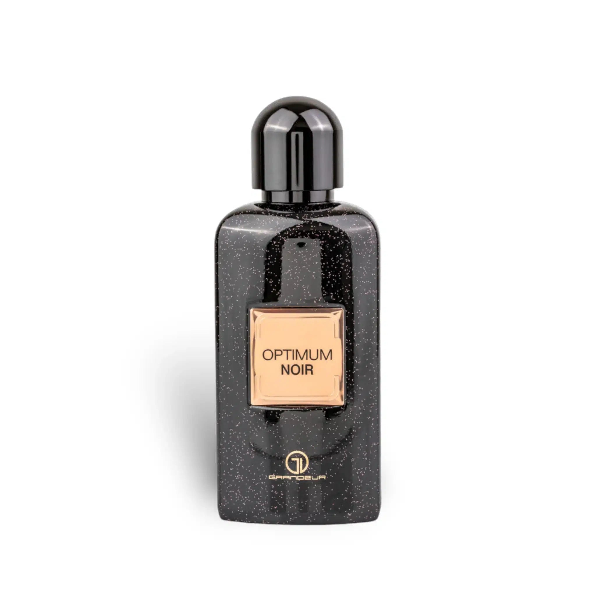 Optimum Noir 100ml Eau de Parfum by Grandeur Perfumes fragrance packaging front view