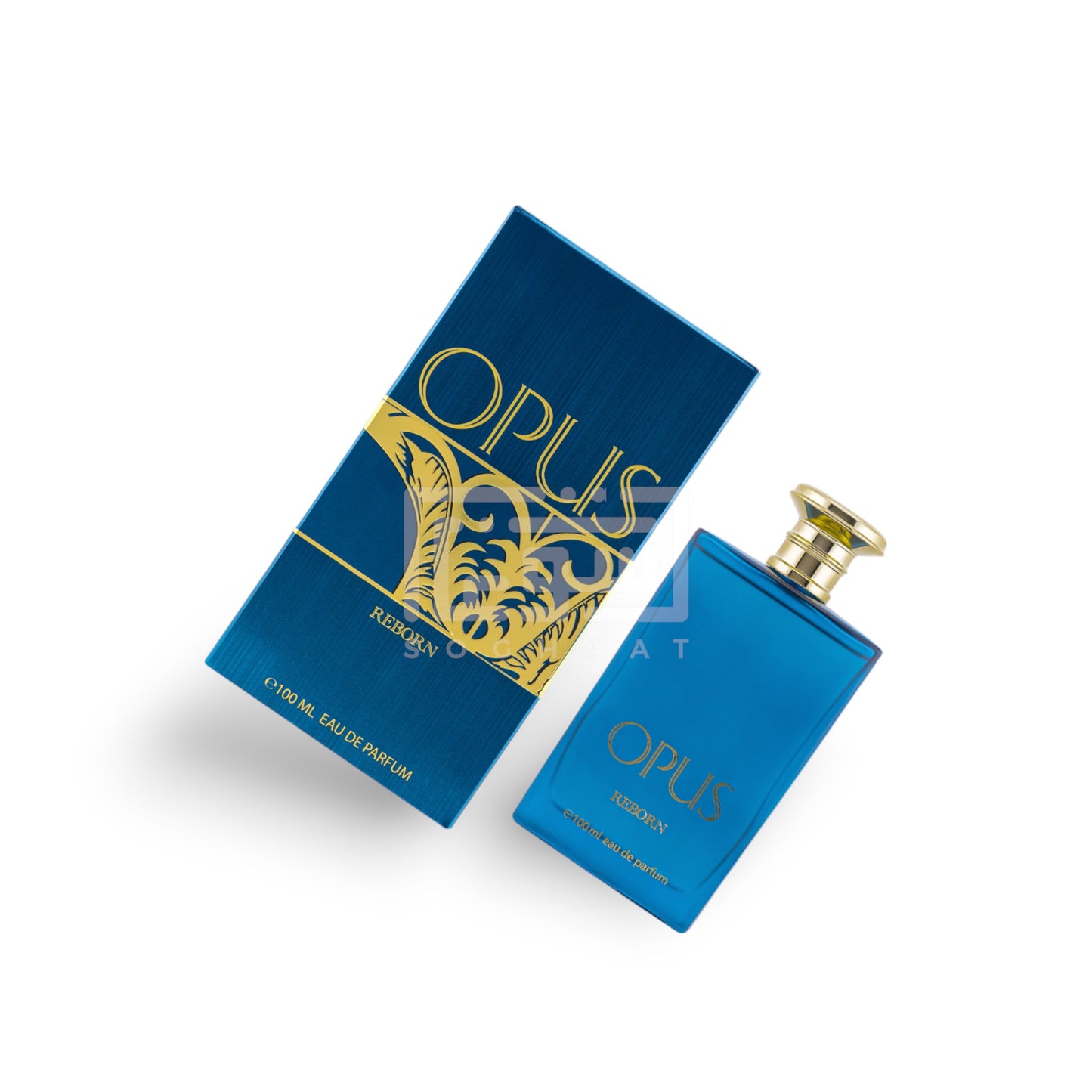 Opus Reborn 100ml Eau de Parfum by Khadlaj fragrance packaging front view