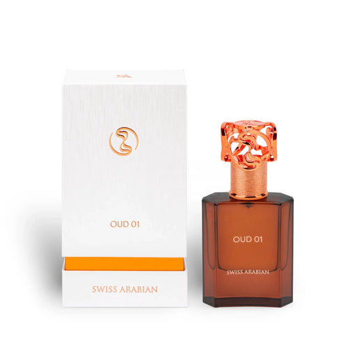 Oud 01 50ml Eau de Parfum by Swiss Arabian bottle and box