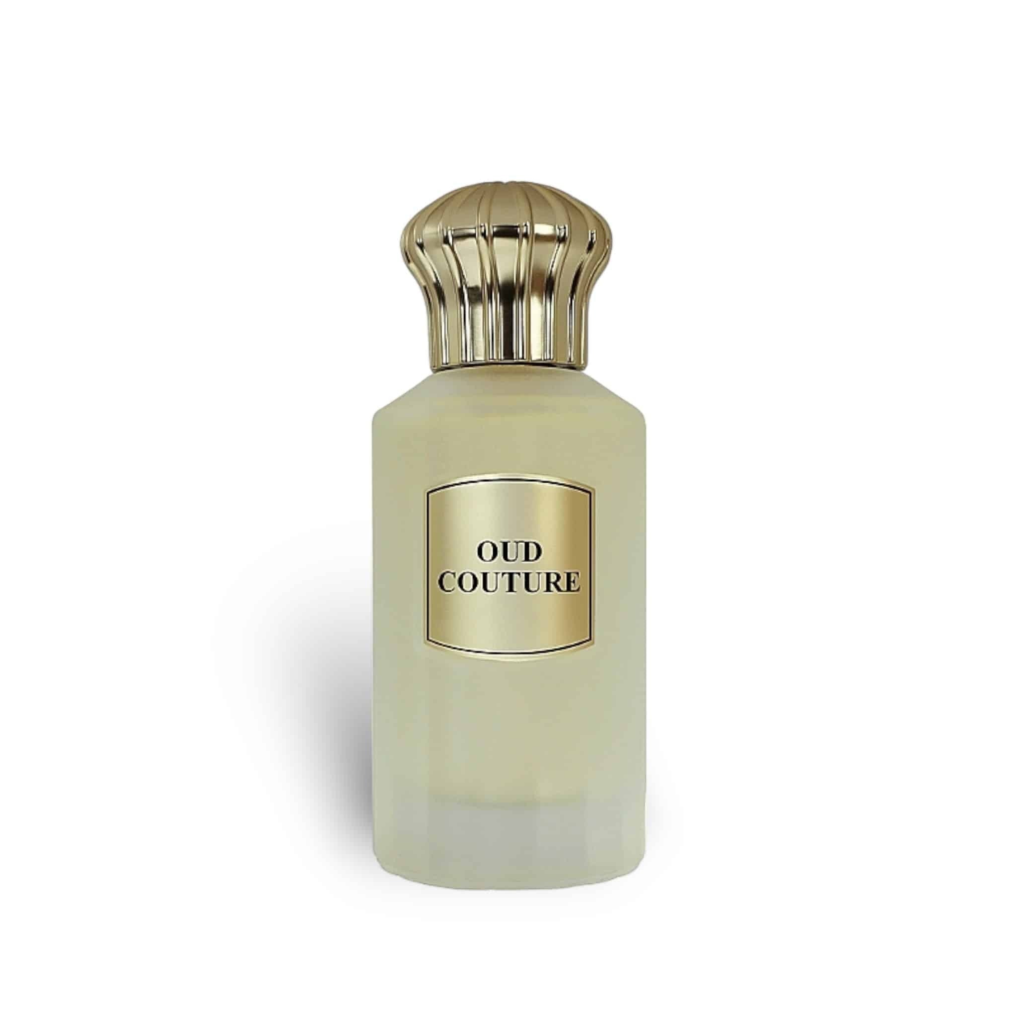 Oud Couture 100ml Extrait de Parfum by Ahmed Al Maghribi fragrance packaging front view