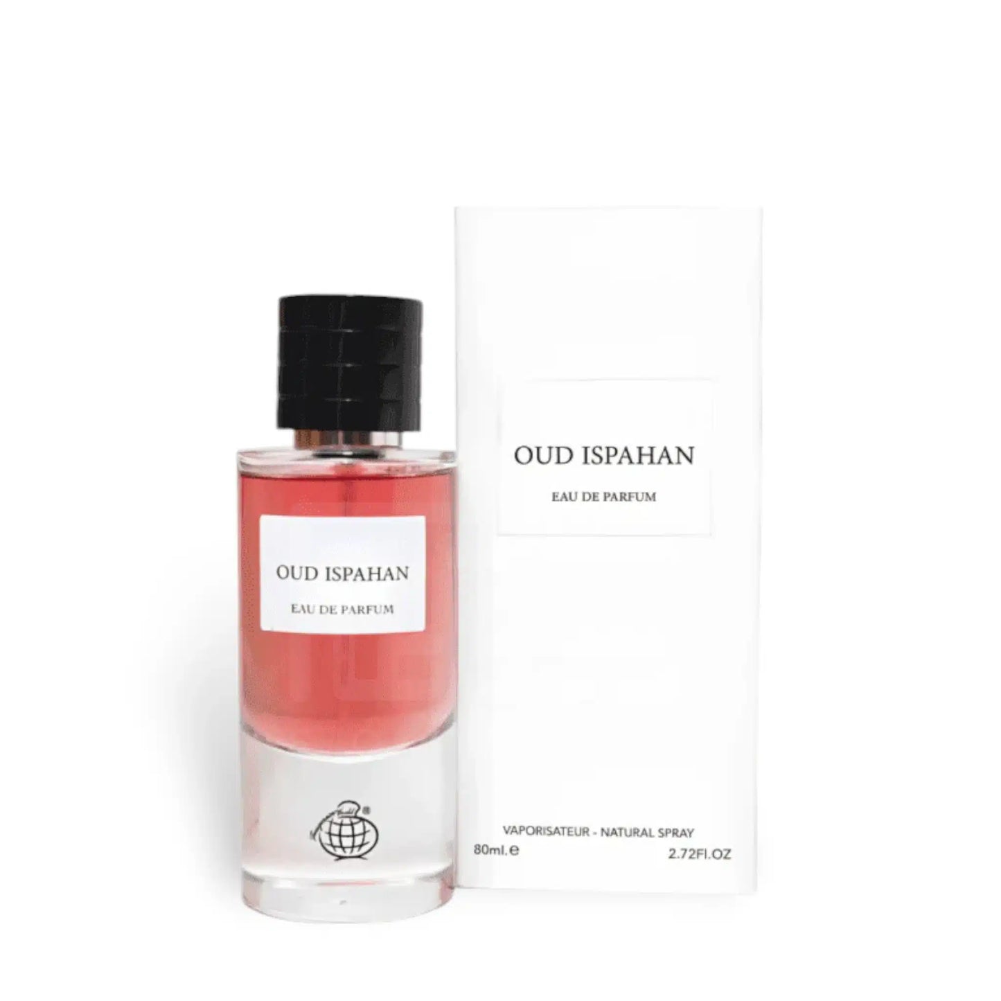 Oud Ispahan 80ml Eau de Parfum by Fragrance World bottle and box