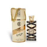Oud Mood 100ml Eau de Parfum by Lattafa bottle and box