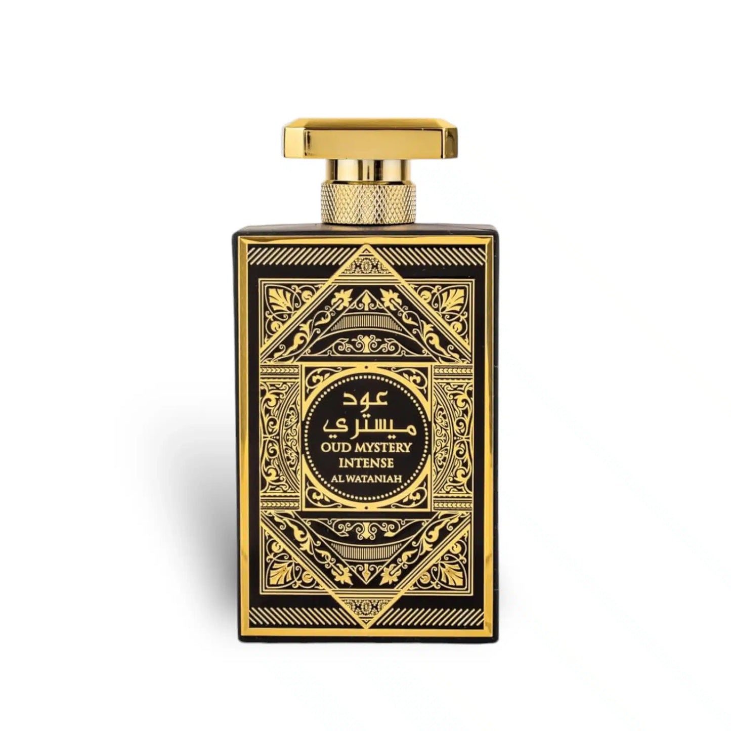 Oud Mystery Intense 100ml Eau de Parfum by Al Wataniah fragrance packaging front view