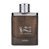 Oud Najdia for 100ml Eau de Parfum by Lattafa fragrance packaging front view