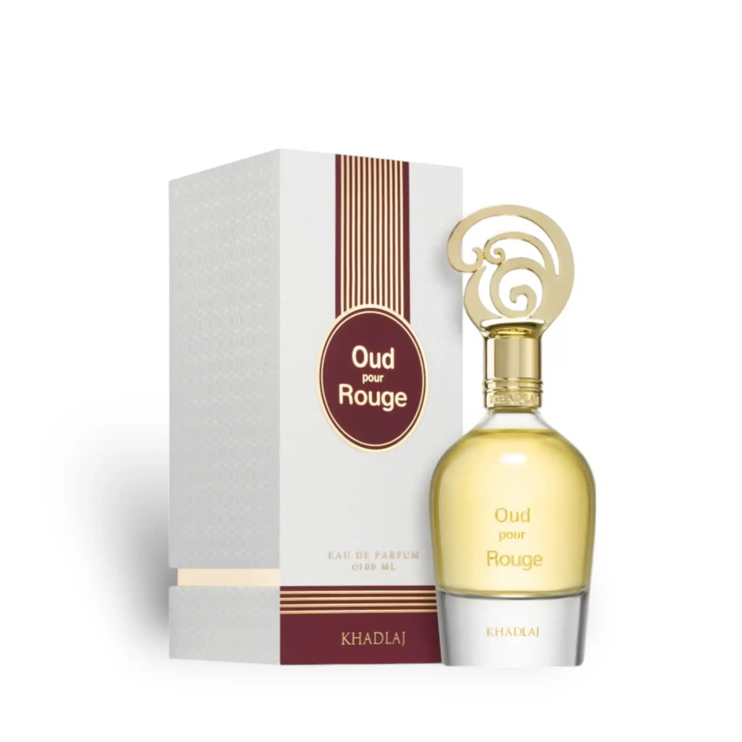 Oud Pour Rouge 100ml Eau de Parfum by Khadlaj bottle and box