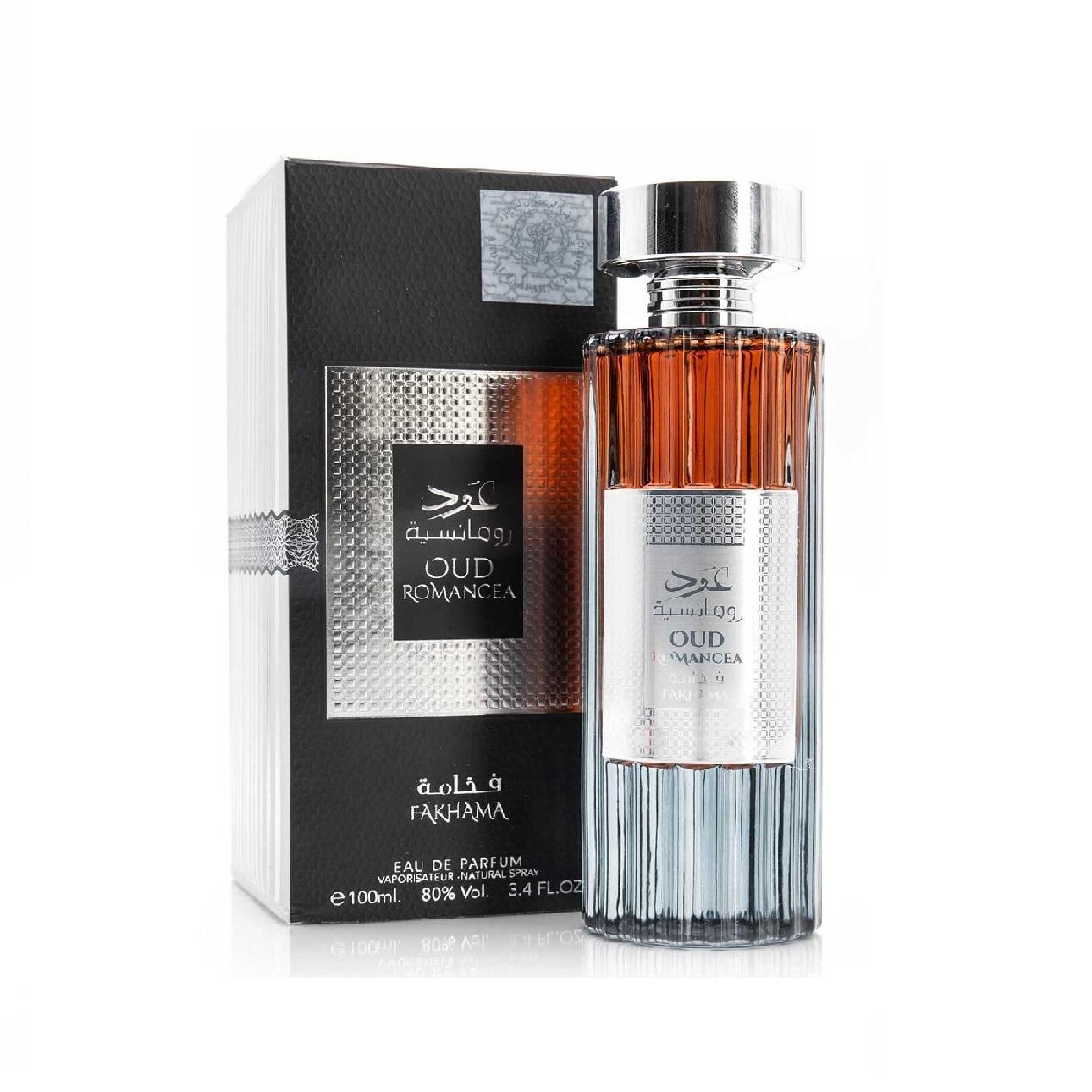 Oud Romancea Fakhama 100ml Eau de Parfum by Ard Al Zaafaran bottle and box
