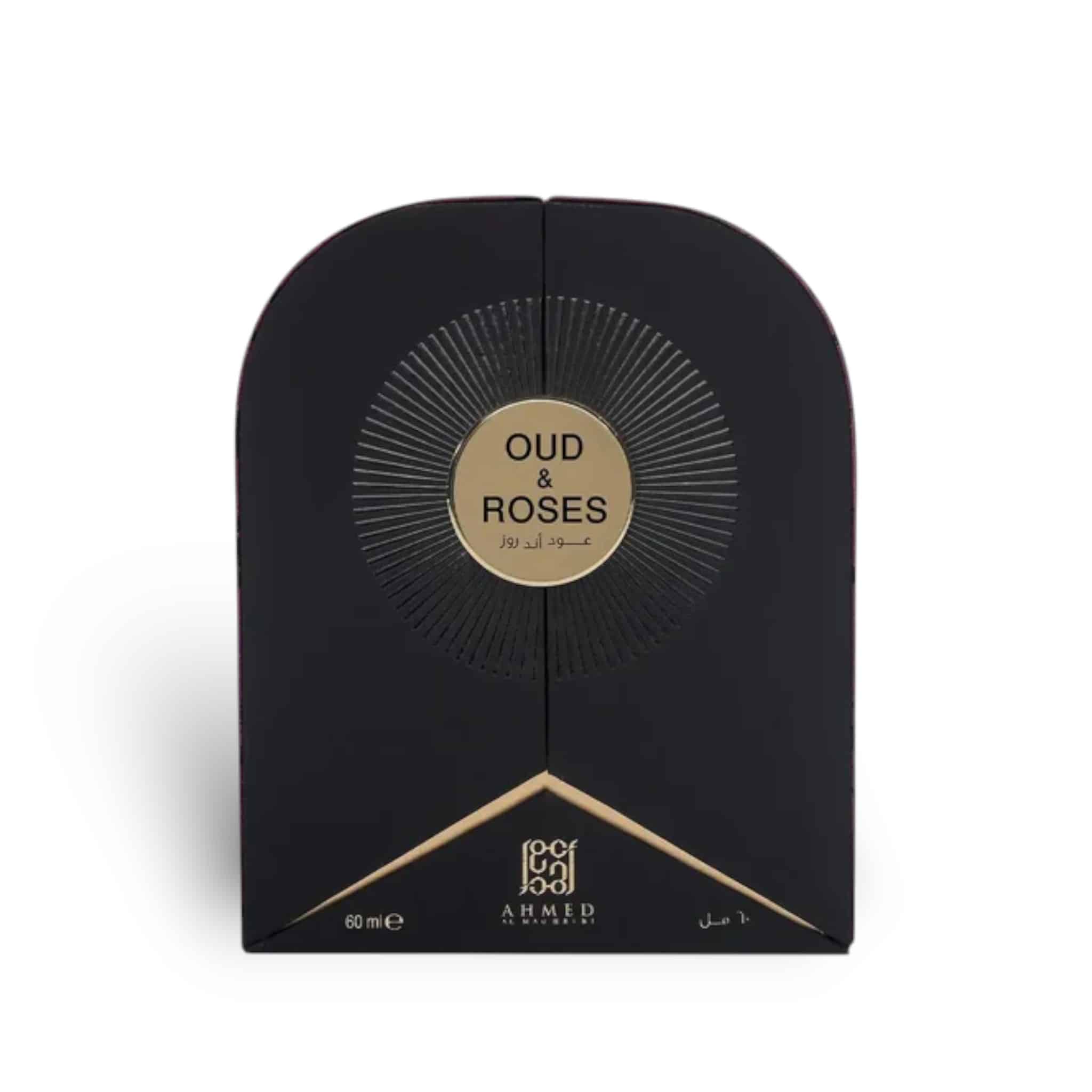 Oud &amp; Roses 60ml Eau de Parfum by Ahmed Al Maghribi fragrance bottle