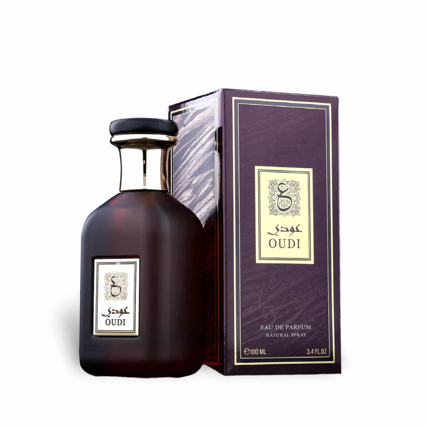 Oudi 100ml Eau de Parfum by Fragrance World bottle and box