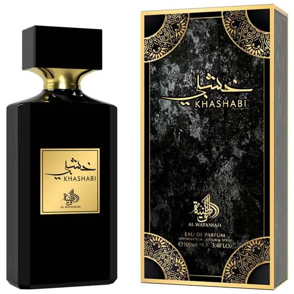 Khashabi 100ml Eau de Parfum by Al Wataniah bottle and box