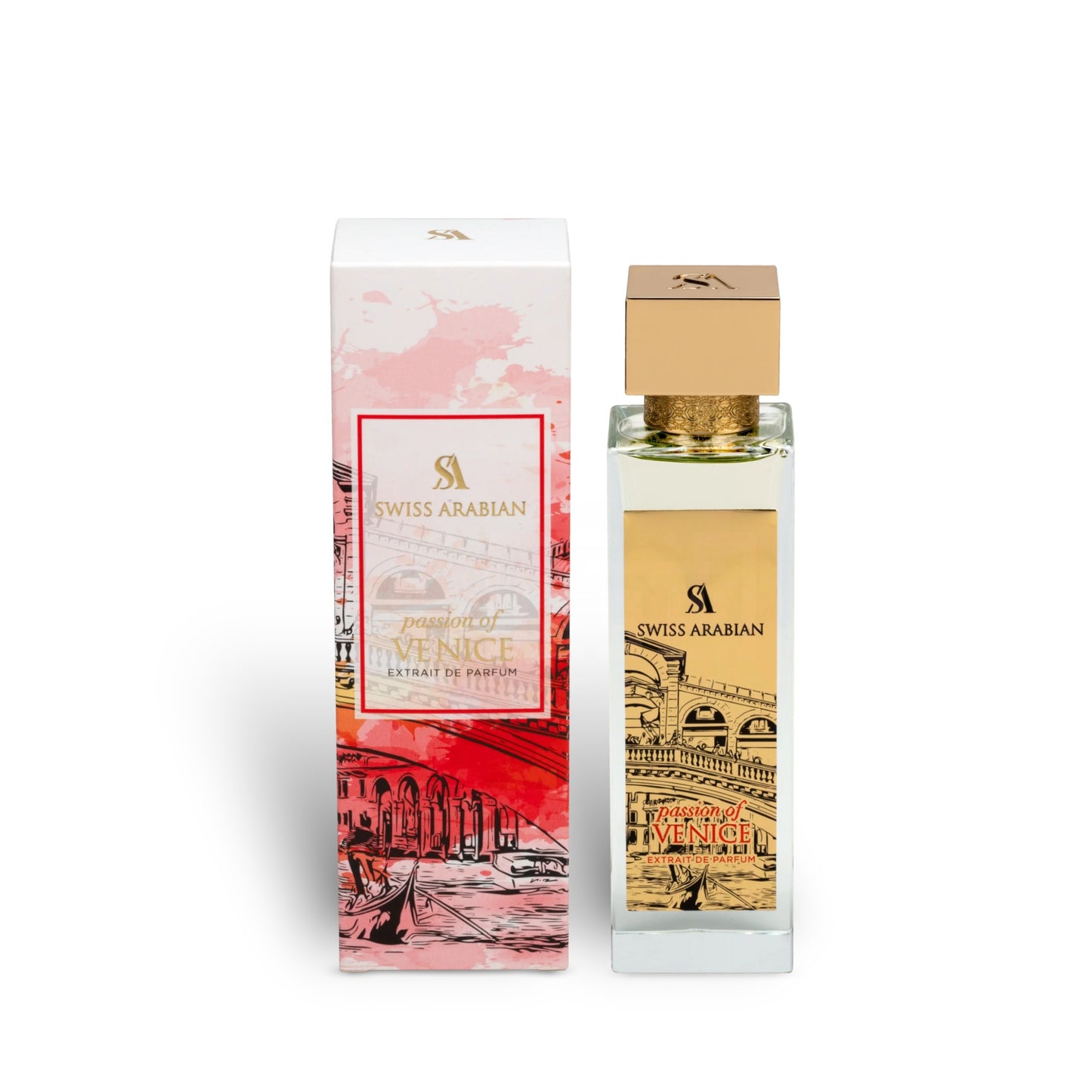 Passion of Venice 100ml Extrait de Parfum by Swiss Arabian bottle and box