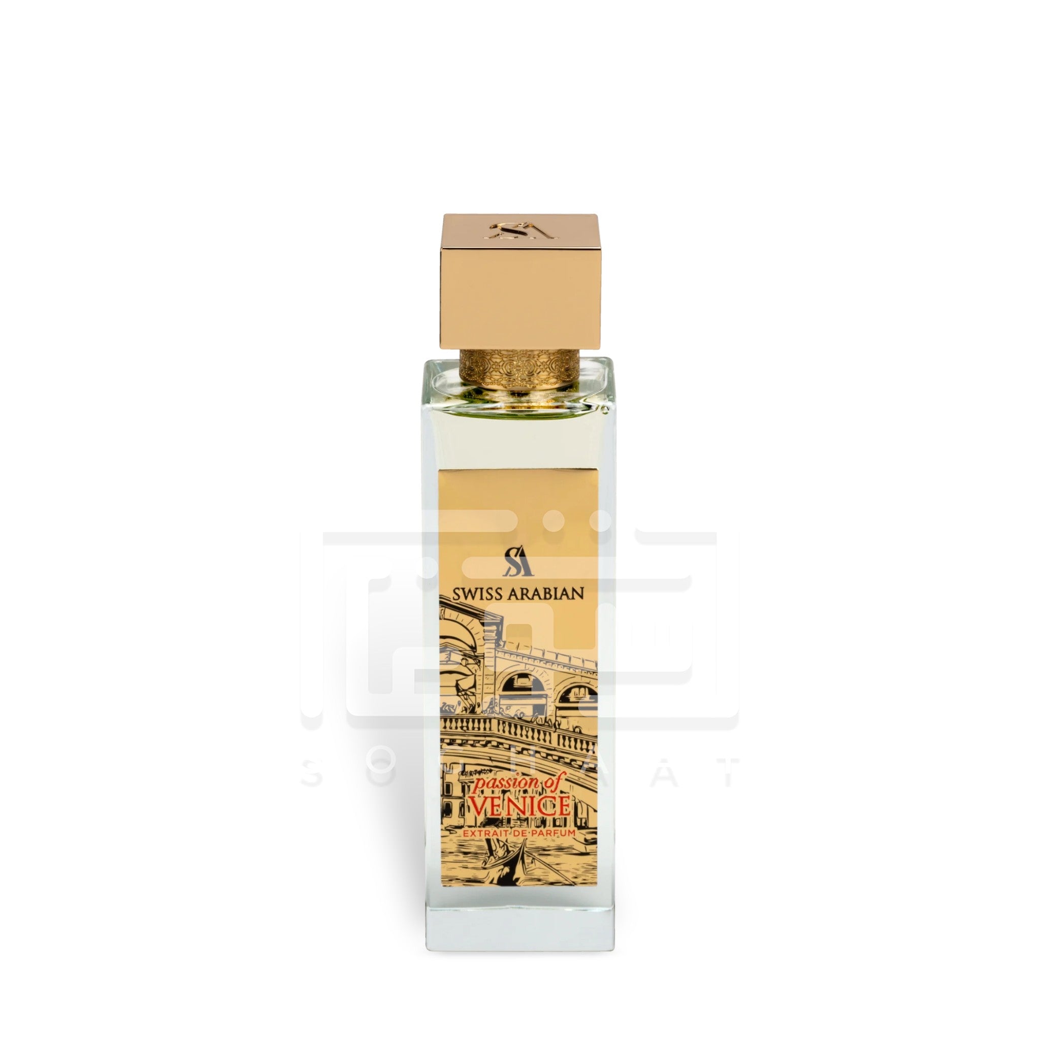 Passion of Venice 100ml Extrait de Parfum by Swiss Arabian fragrance packaging front view