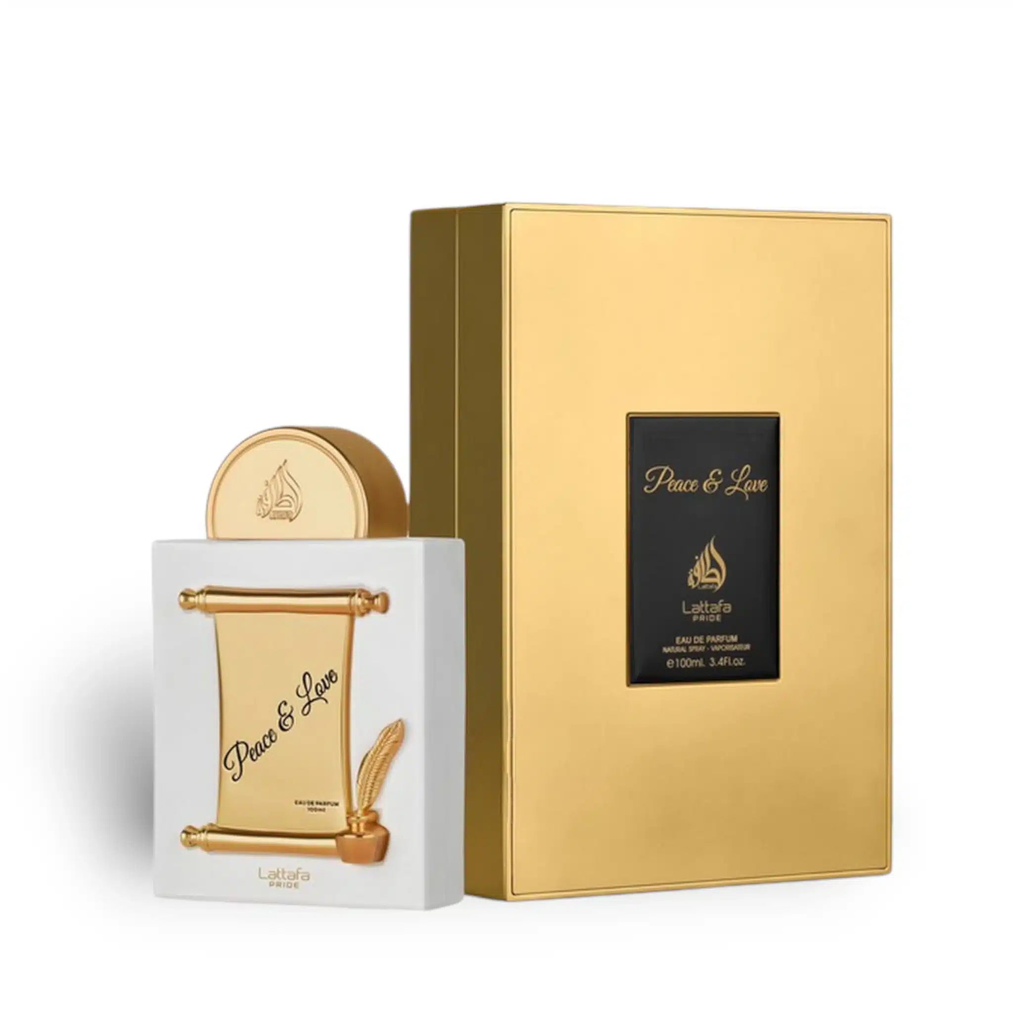 Peace &amp; Love 100ml Eau de Parfum by Lattafa Pride fragrance bottle